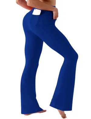 29" 31" 33" 35" Bootcut Leggings with Pockets navy_Plus Size