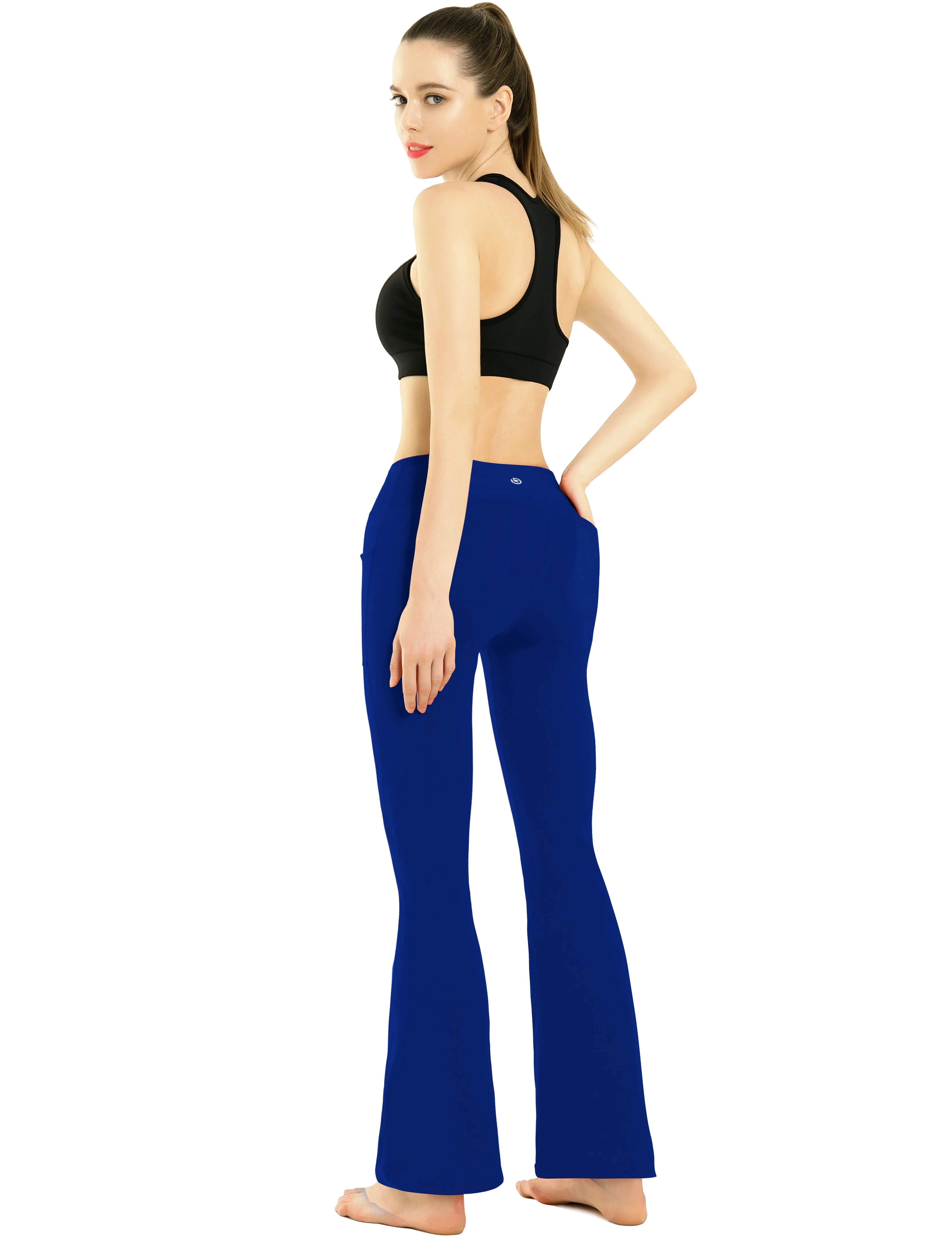 29" 31" 33" 35" Bootcut Leggings with Pockets navy_yogastudio