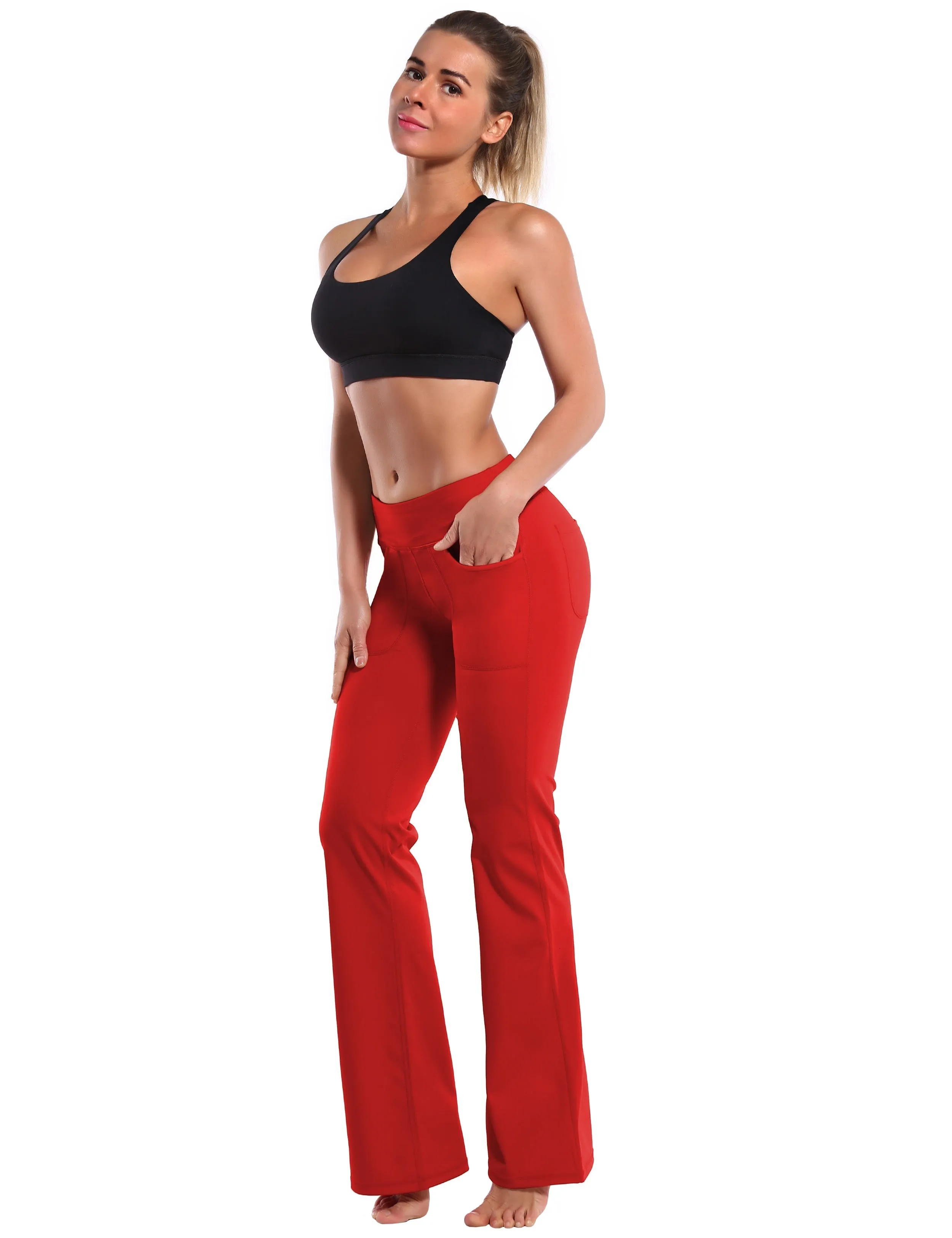 29" 31" 33" 35" Bootcut Leggings with Pockets scarlet_yogastudio