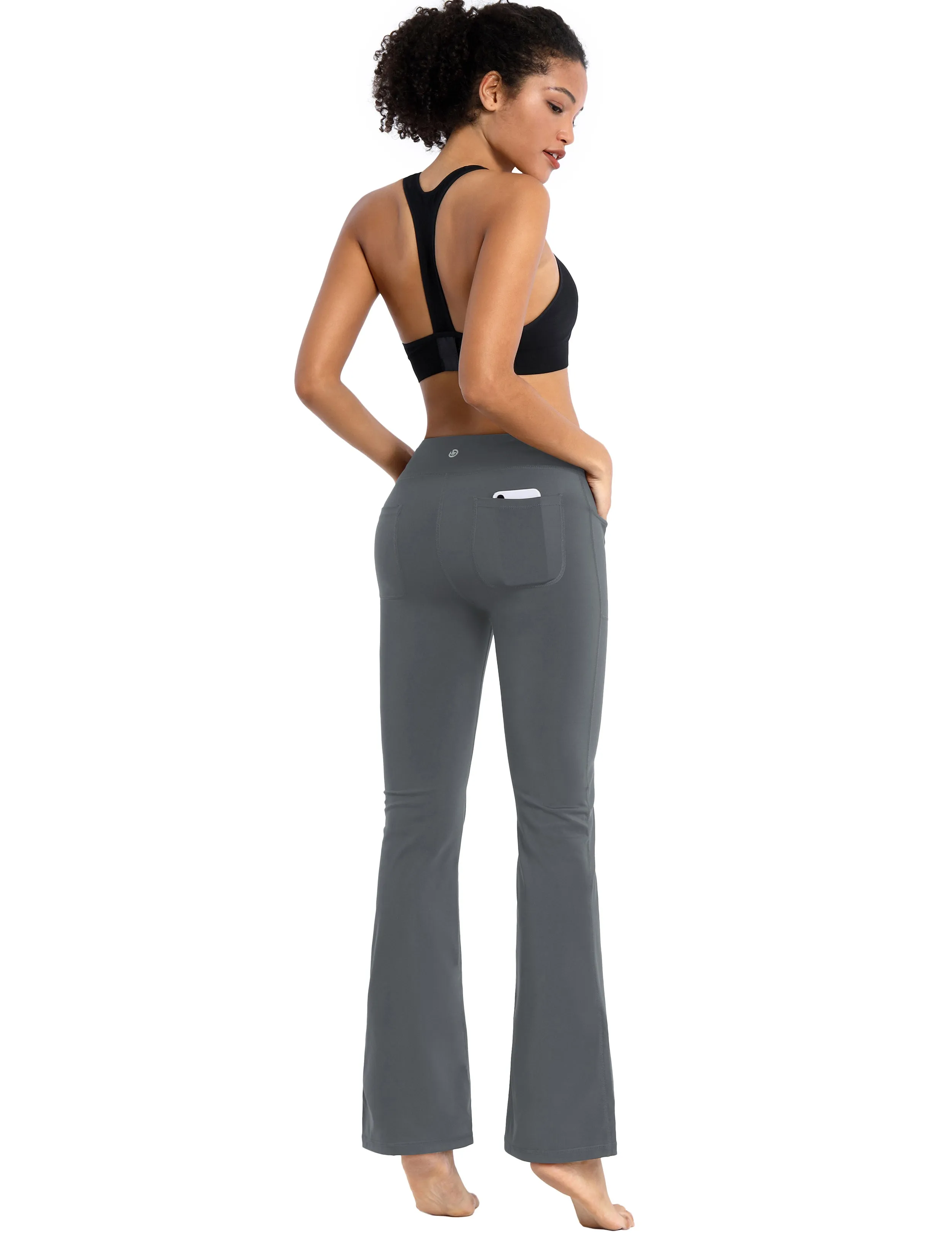 29" 31" 33" 35" Bootcut Leggings with Pockets shadowcharcoal_Tall Size
