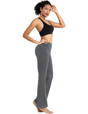 29" 31" 33" 35" Bootcut Leggings with Pockets shadowcharcoal_yogastudio