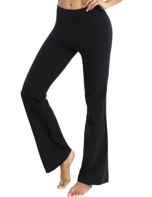 29" 31" 33" 35" Cotton Bootcut Leggings black_yogastudio