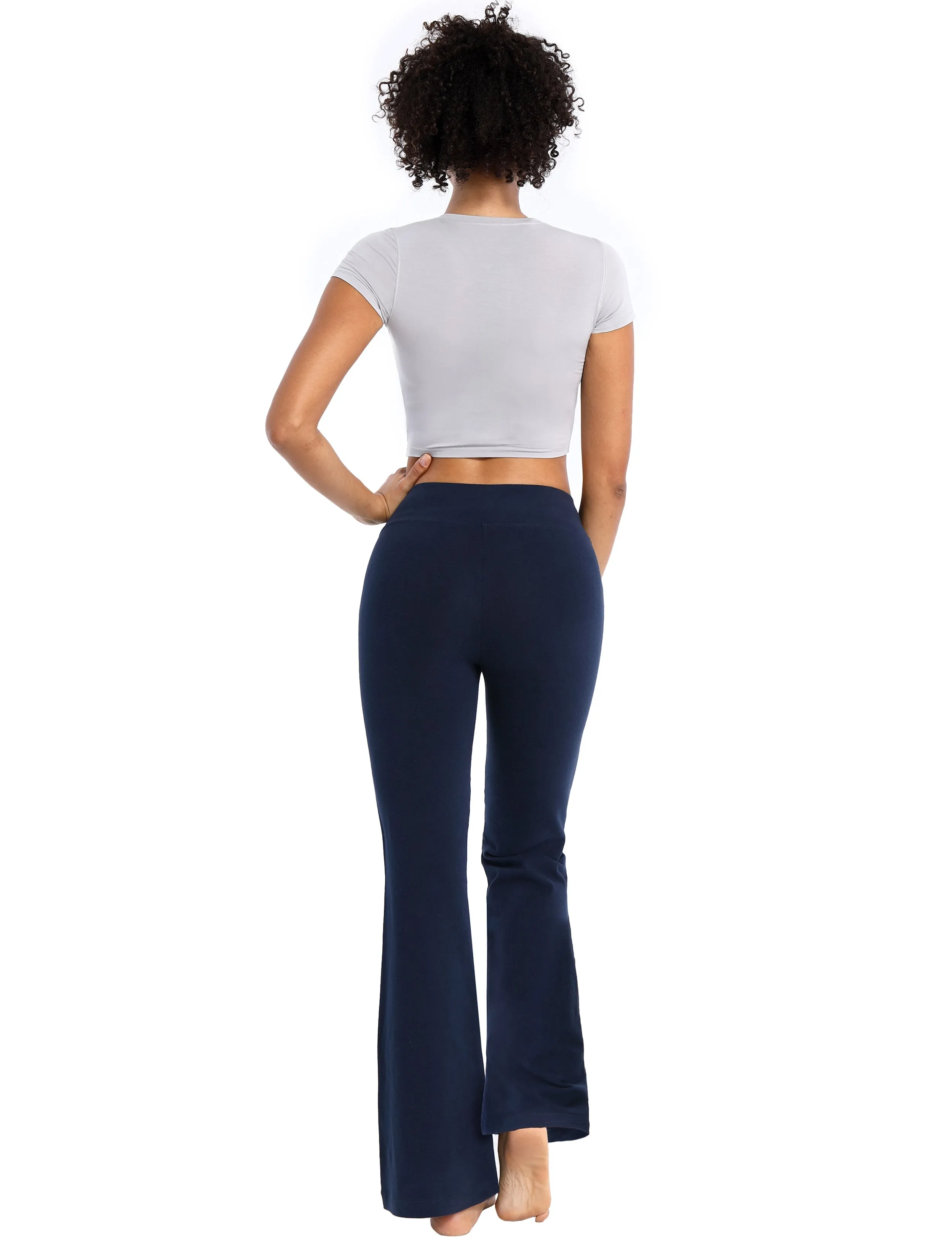 29" 31" 33" 35" Cotton Bootcut Leggings darknavy ins_Tall Size