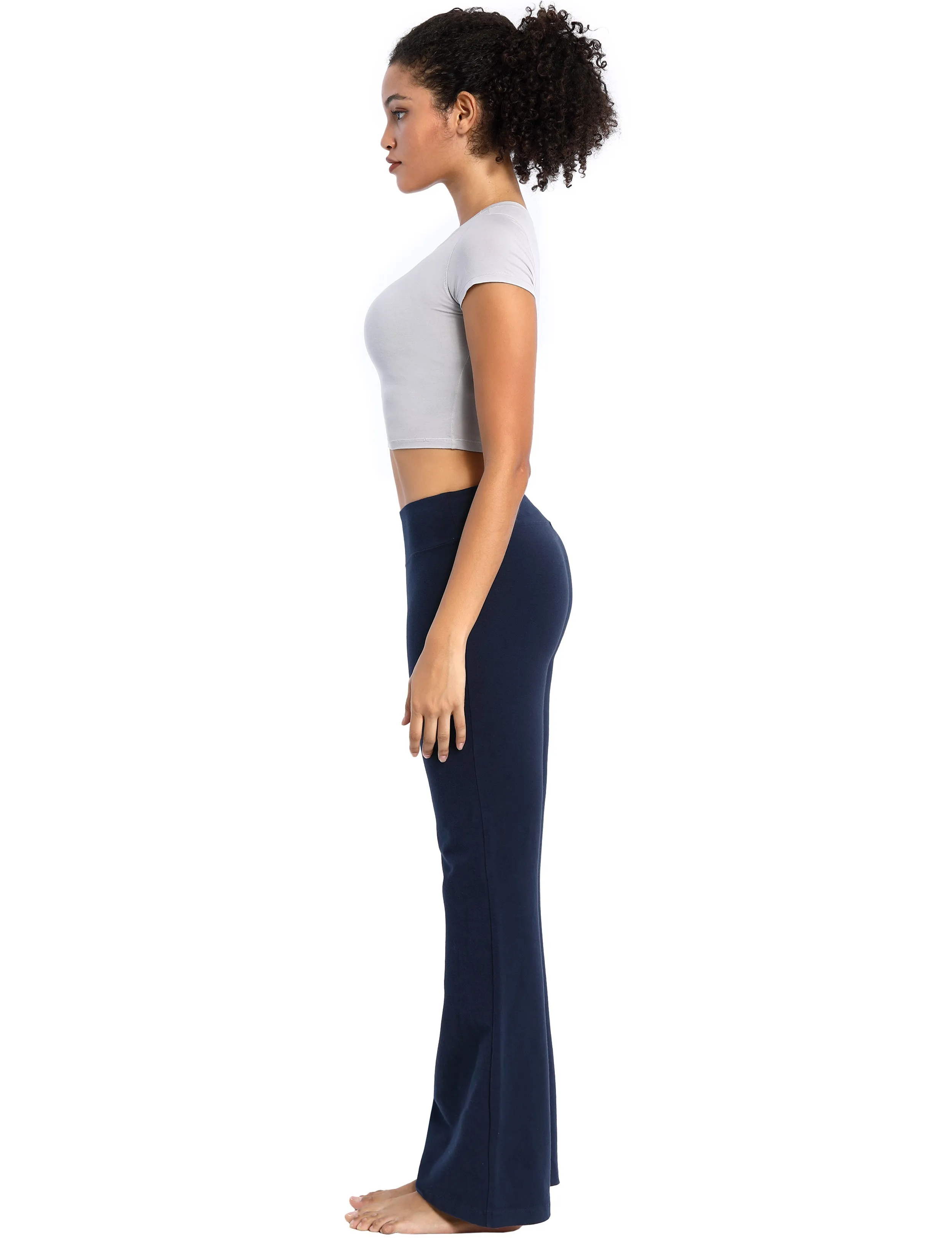 29" 31" 33" 35" Cotton Bootcut Leggings darknavy ins_Tall Size