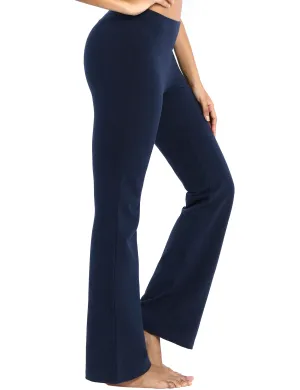 29" 31" 33" 35" Cotton Bootcut Leggings darknavy_yogastudio