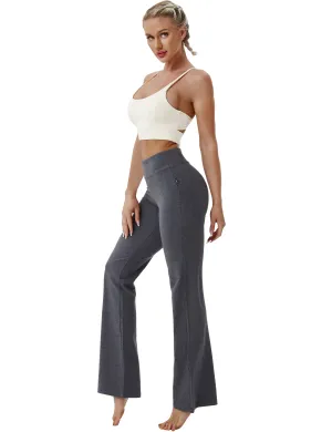 29" 31" 33" 35" Cotton Bootcut Leggings heathercharcoal_Plus Size