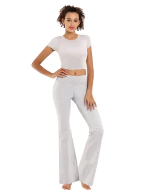 29" 31" 33" 35" Cotton Bootcut Leggings heathergray_Biking