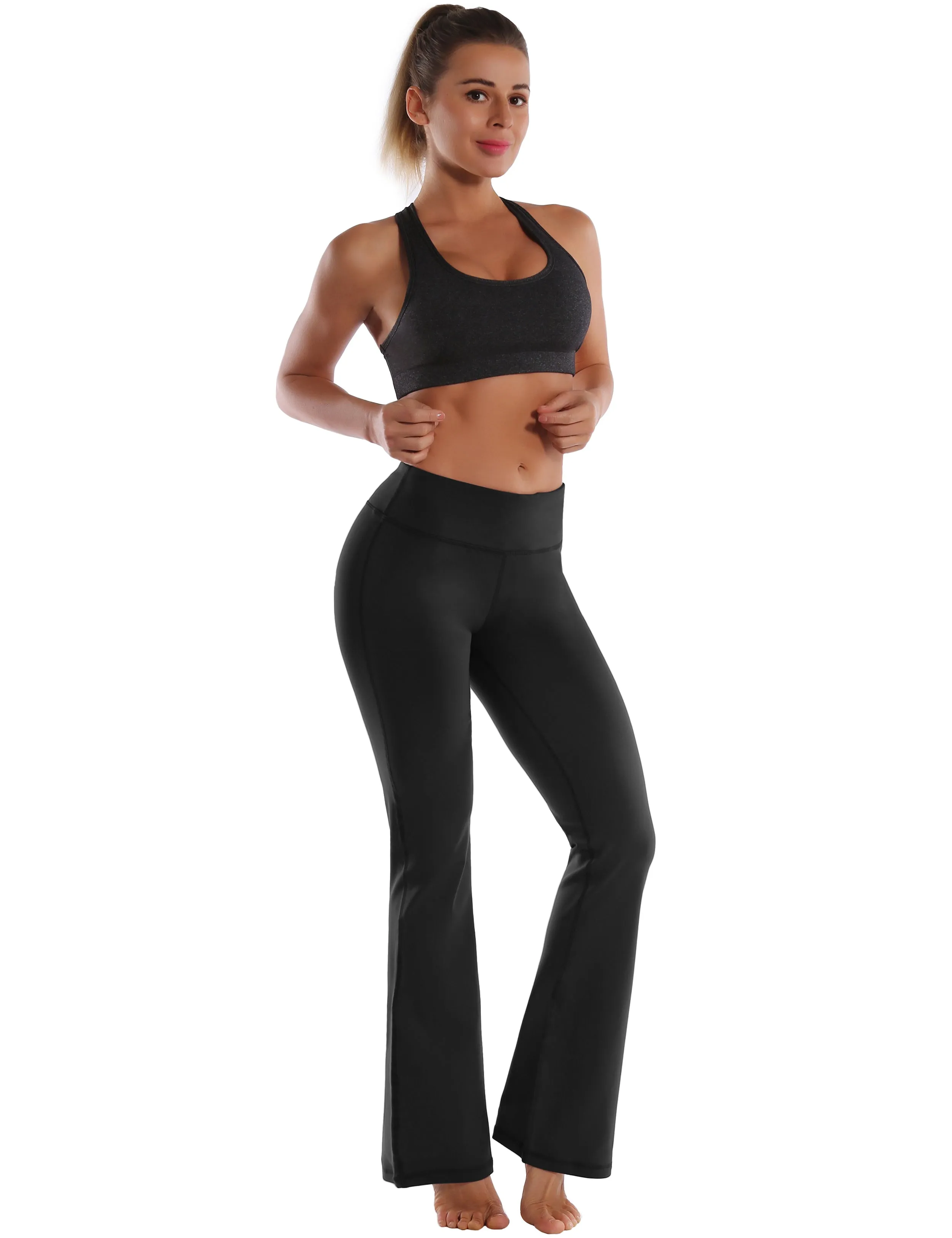 29" 31" 33" 35" Cotton Nylon Bootcut Leggings Black ins_Tall Size