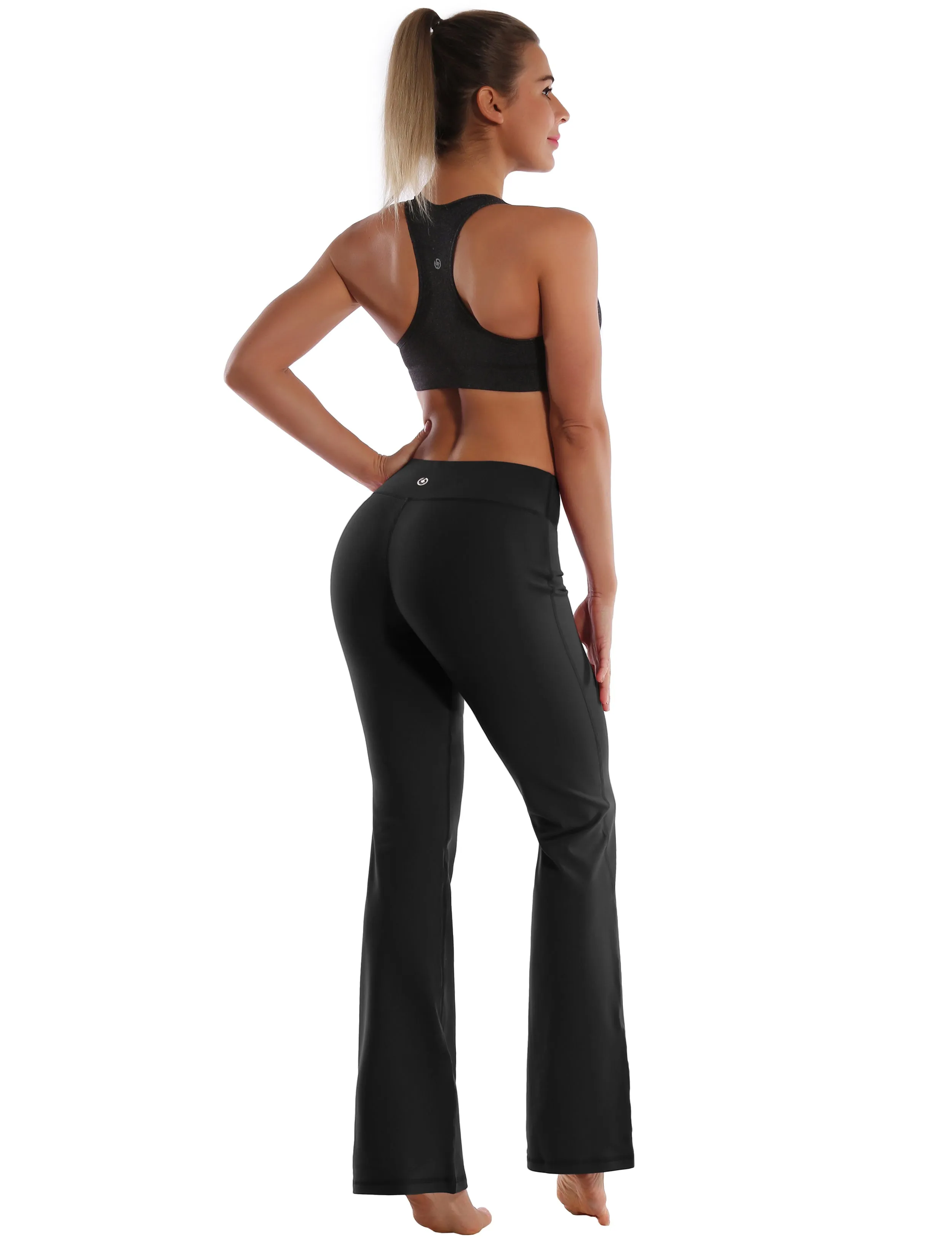 29" 31" 33" 35" Cotton Nylon Bootcut Leggings Black ins_Tall Size