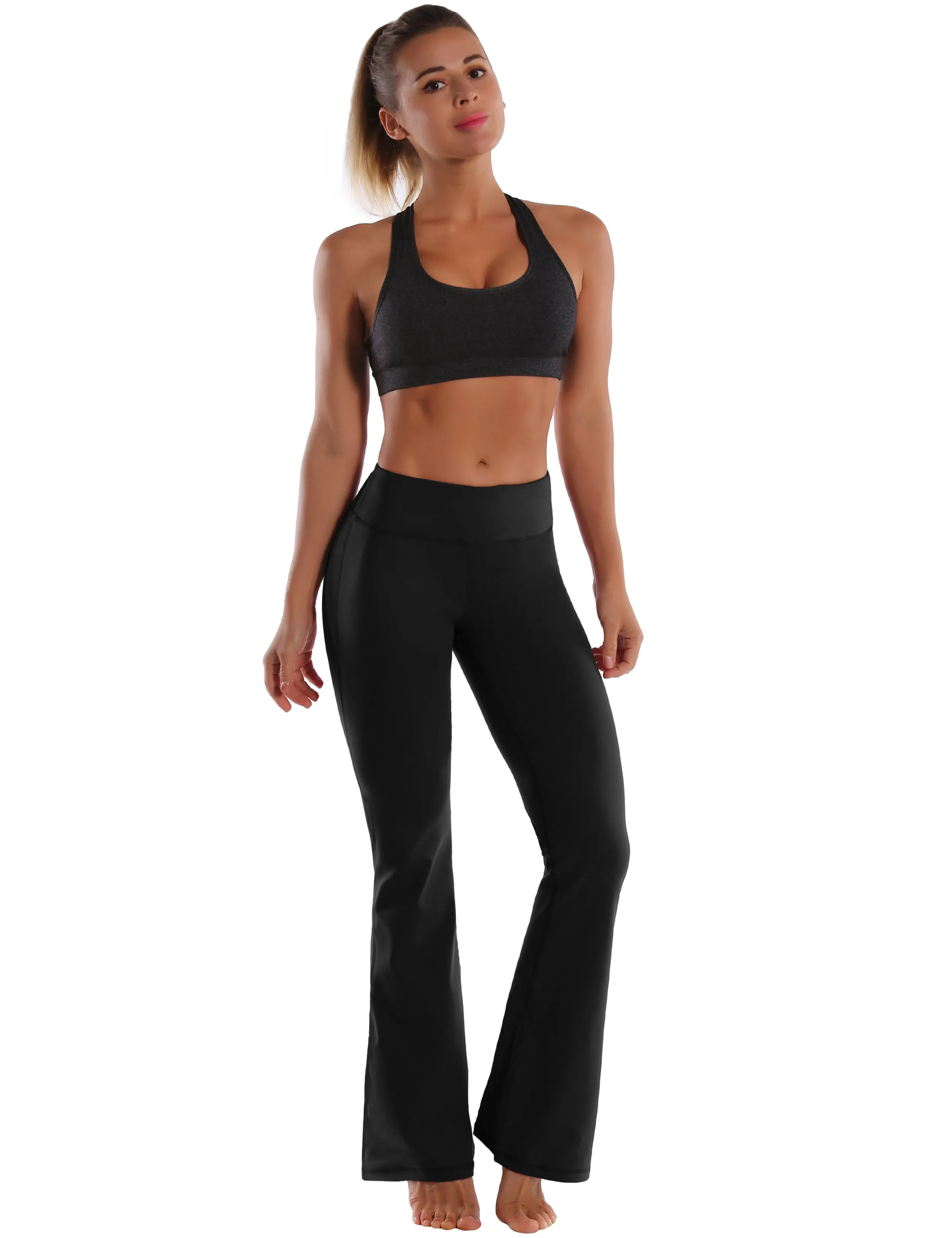 29" 31" 33" 35" Cotton Nylon Bootcut Leggings Black ins_Tall Size