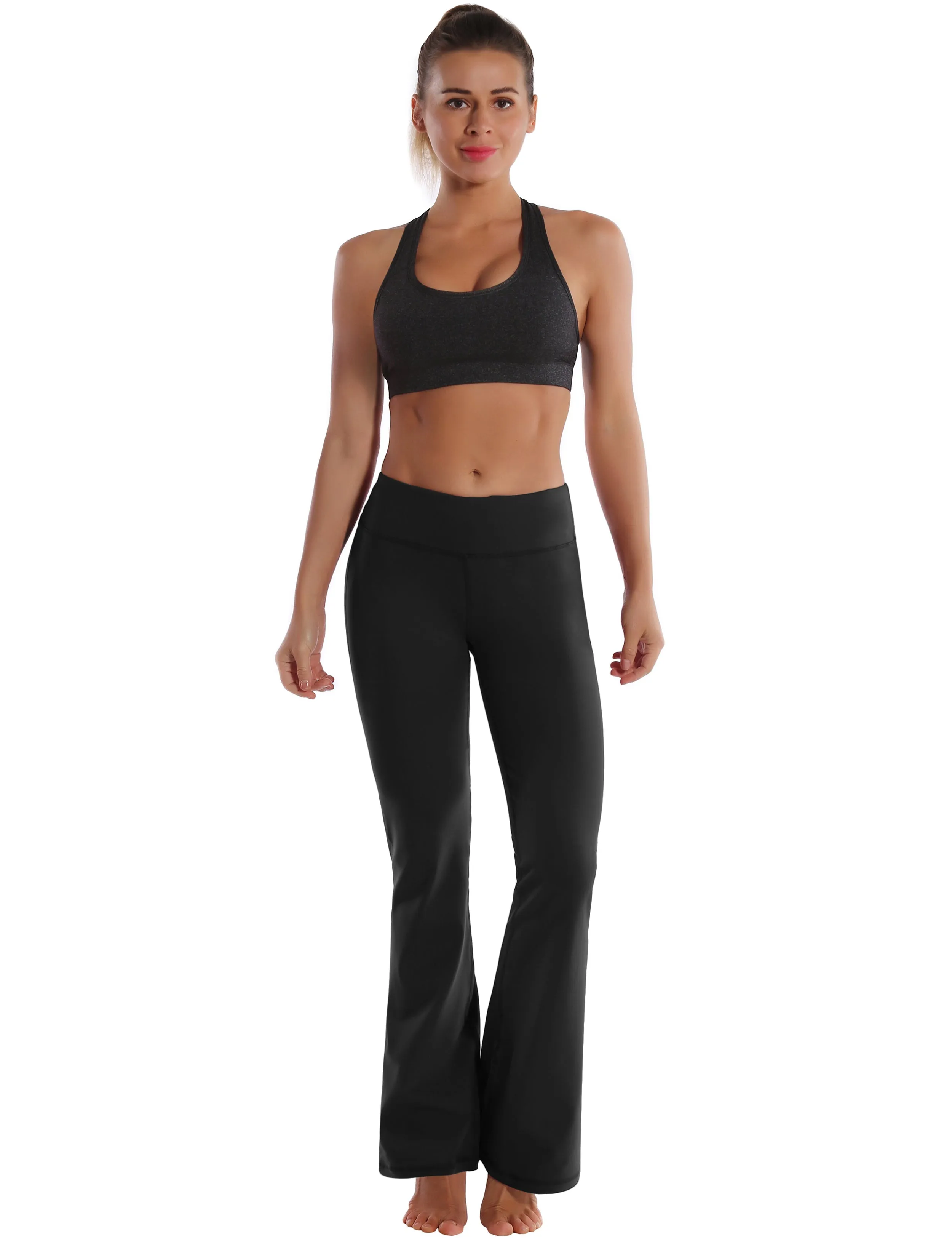 29" 31" 33" 35" Cotton Nylon Bootcut Leggings Black ins_Tall Size