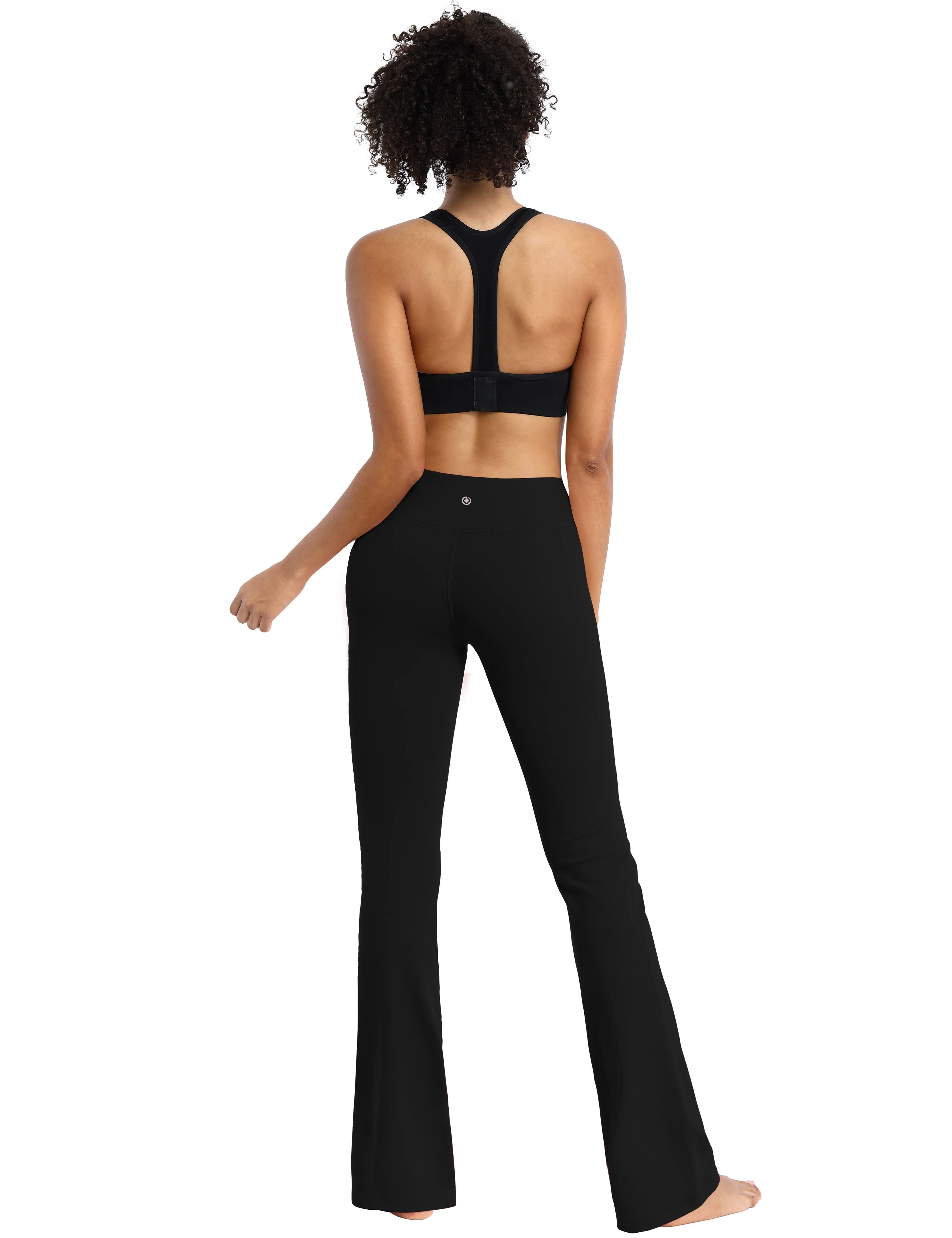 29" 31" 33" 35" Cotton Nylon Bootcut Leggings Black ins_Tall Size