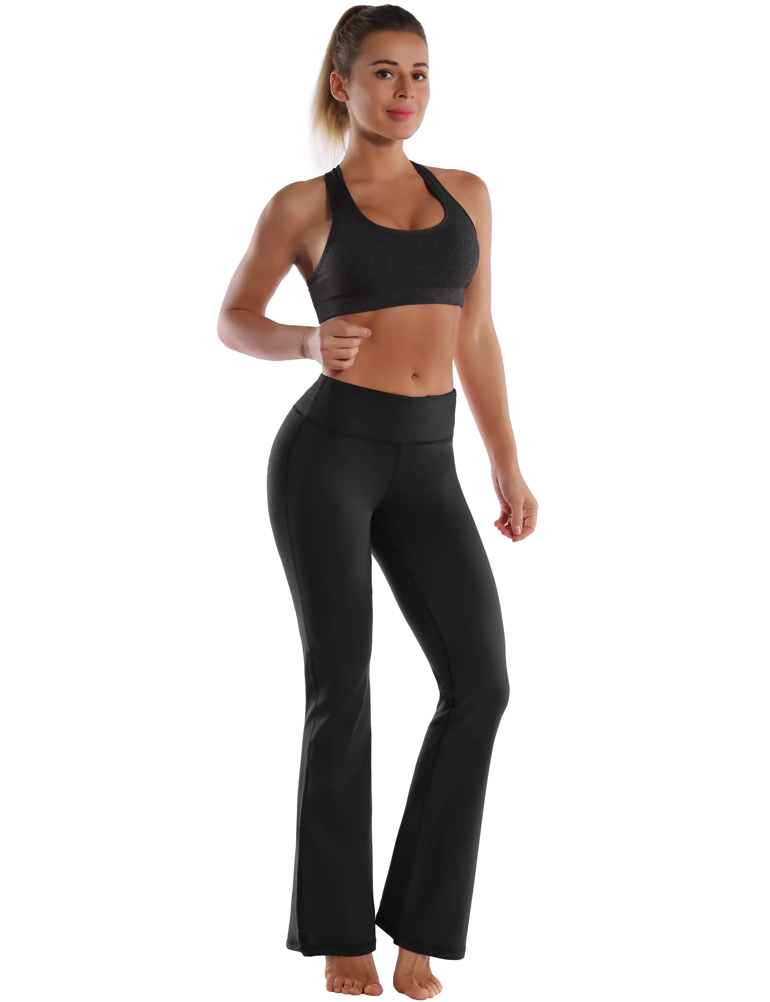 29" 31" 33" 35" Cotton Nylon Bootcut Leggings Black ins_Tall Size