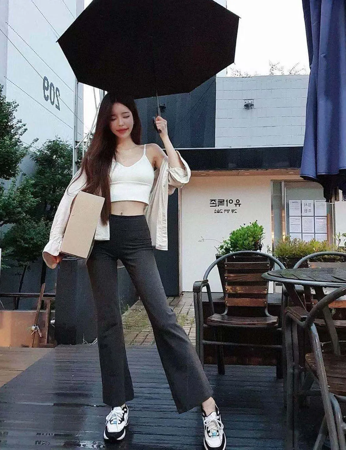 29" 31" 33" 35" Cotton Nylon Bootcut Leggings Black ins_yogastudio