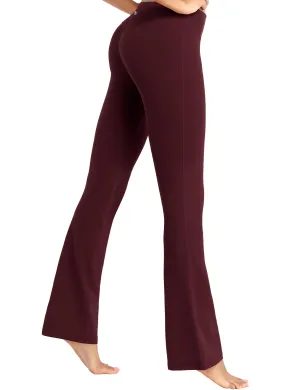 29" 31" 33" 35" Cotton Nylon Bootcut Leggings cherryred_Gym