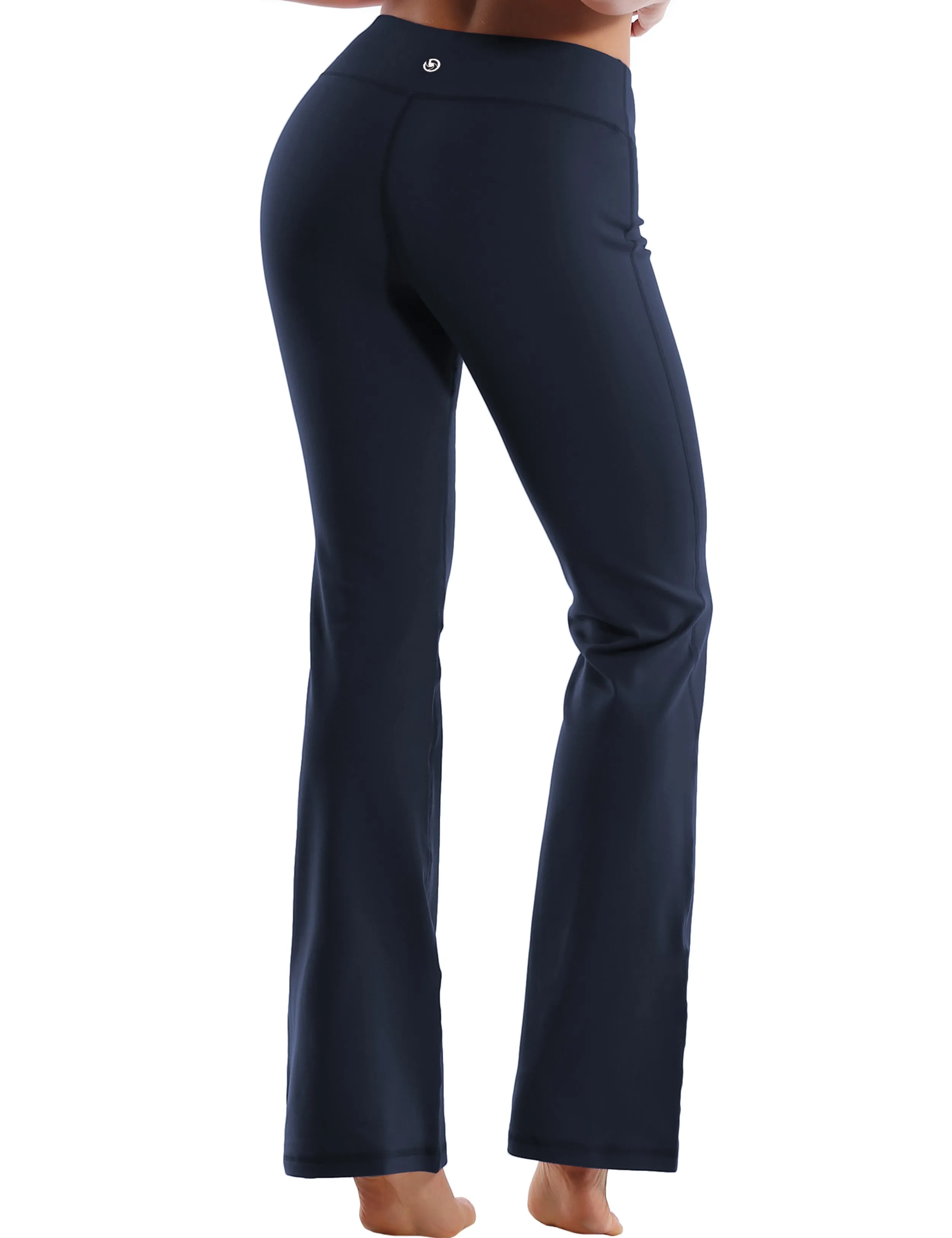 29" 31" 33" 35" Cotton Nylon Bootcut Leggings darknavy_Golf
