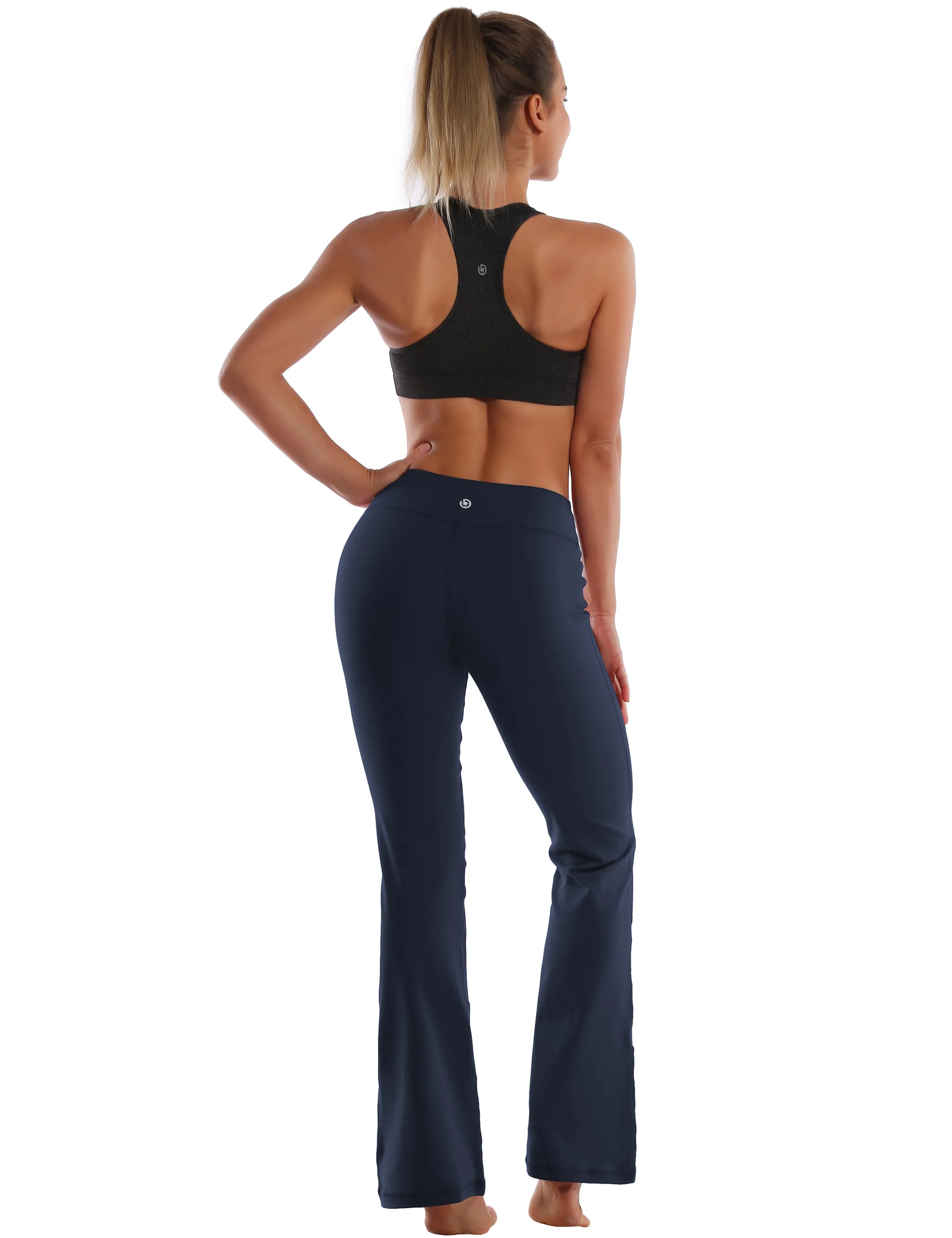 29" 31" 33" 35" Cotton Nylon Bootcut Leggings darknavy_Golf