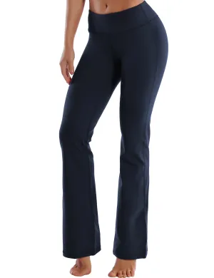 29" 31" 33" 35" Cotton Nylon Bootcut Leggings darknavy_Golf