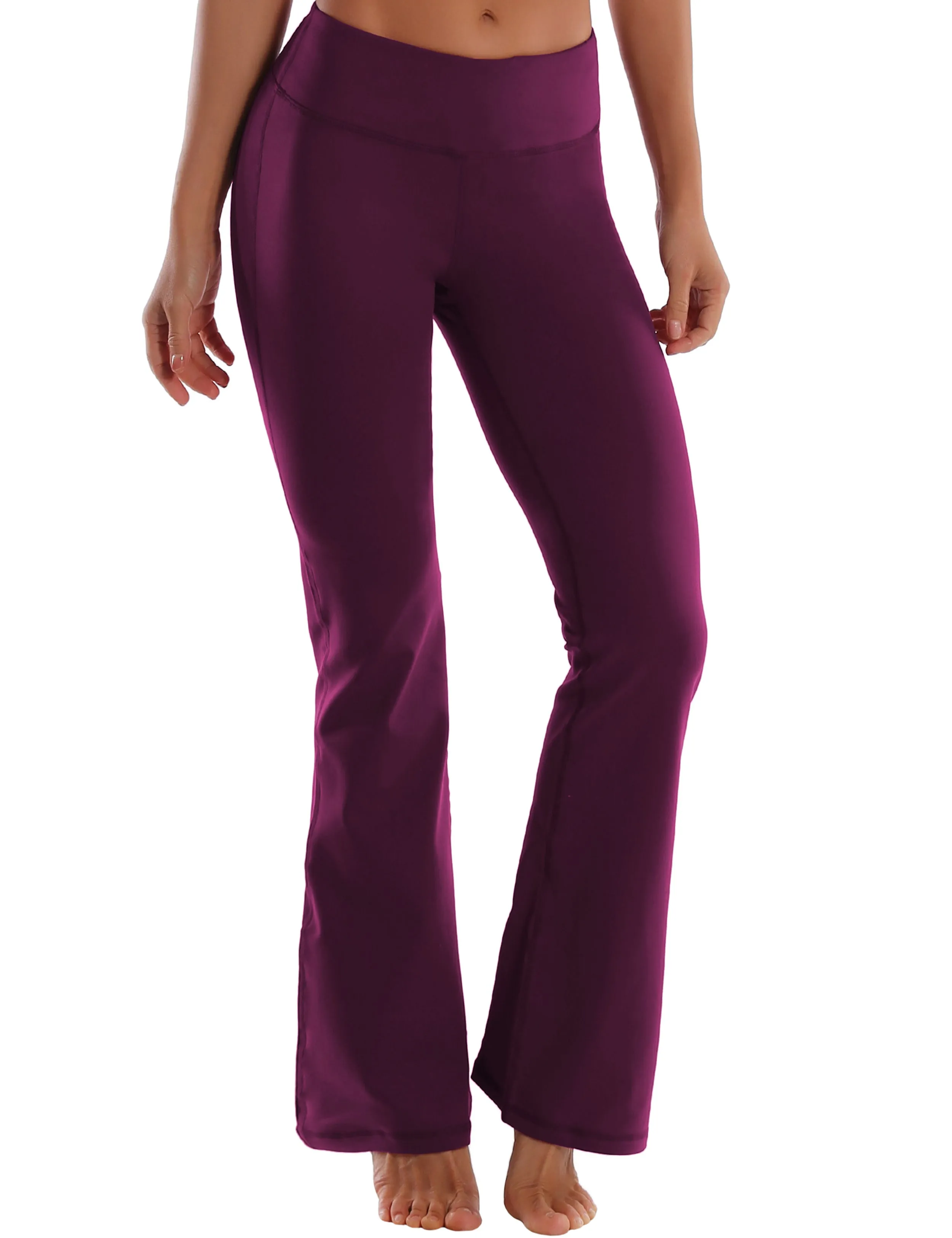 29" 31" 33" 35" Cotton Nylon Bootcut Leggings grapevine_Plus Size