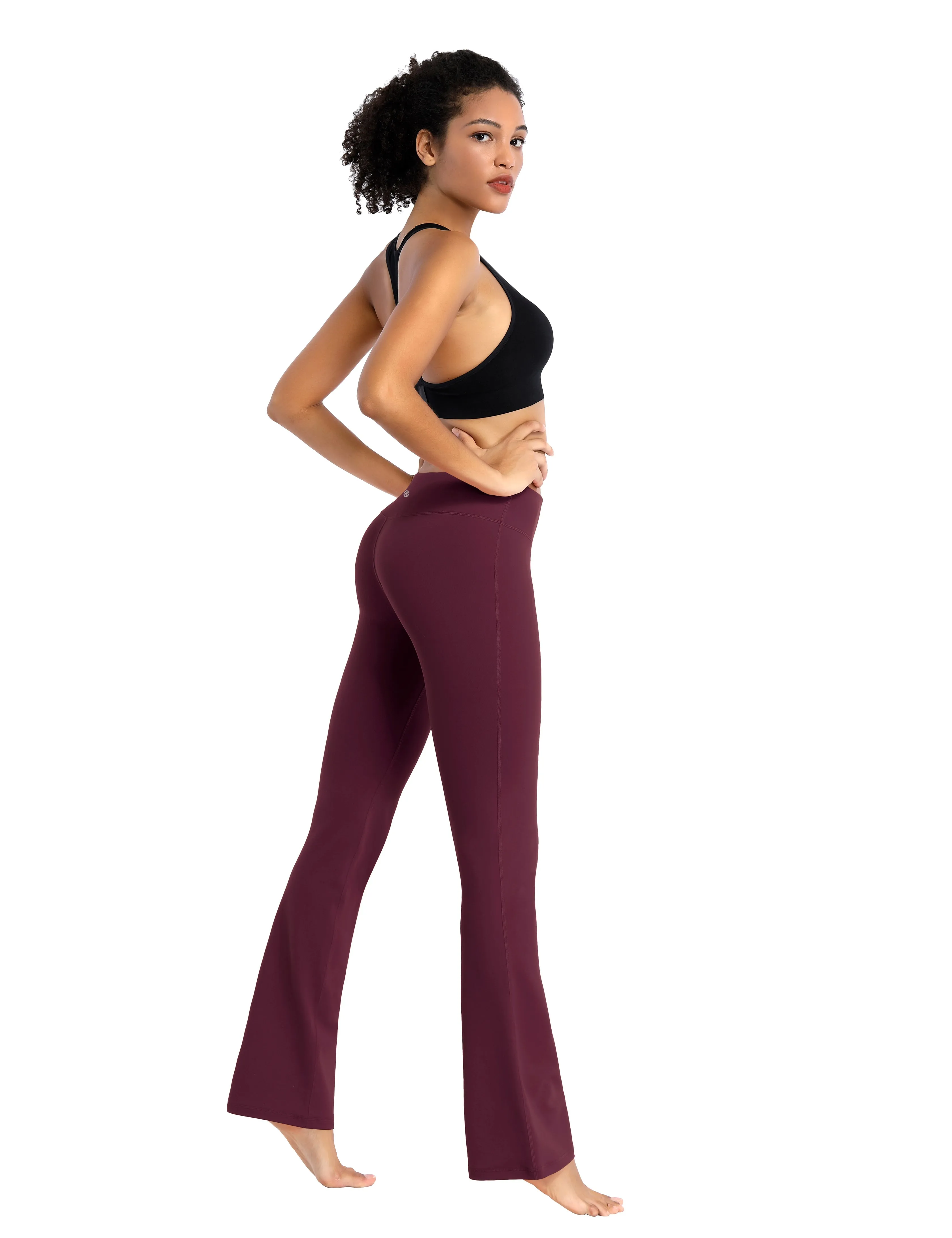 29" 31" 33" 35" Cotton Nylon Bootcut Leggings grapevine_Plus Size