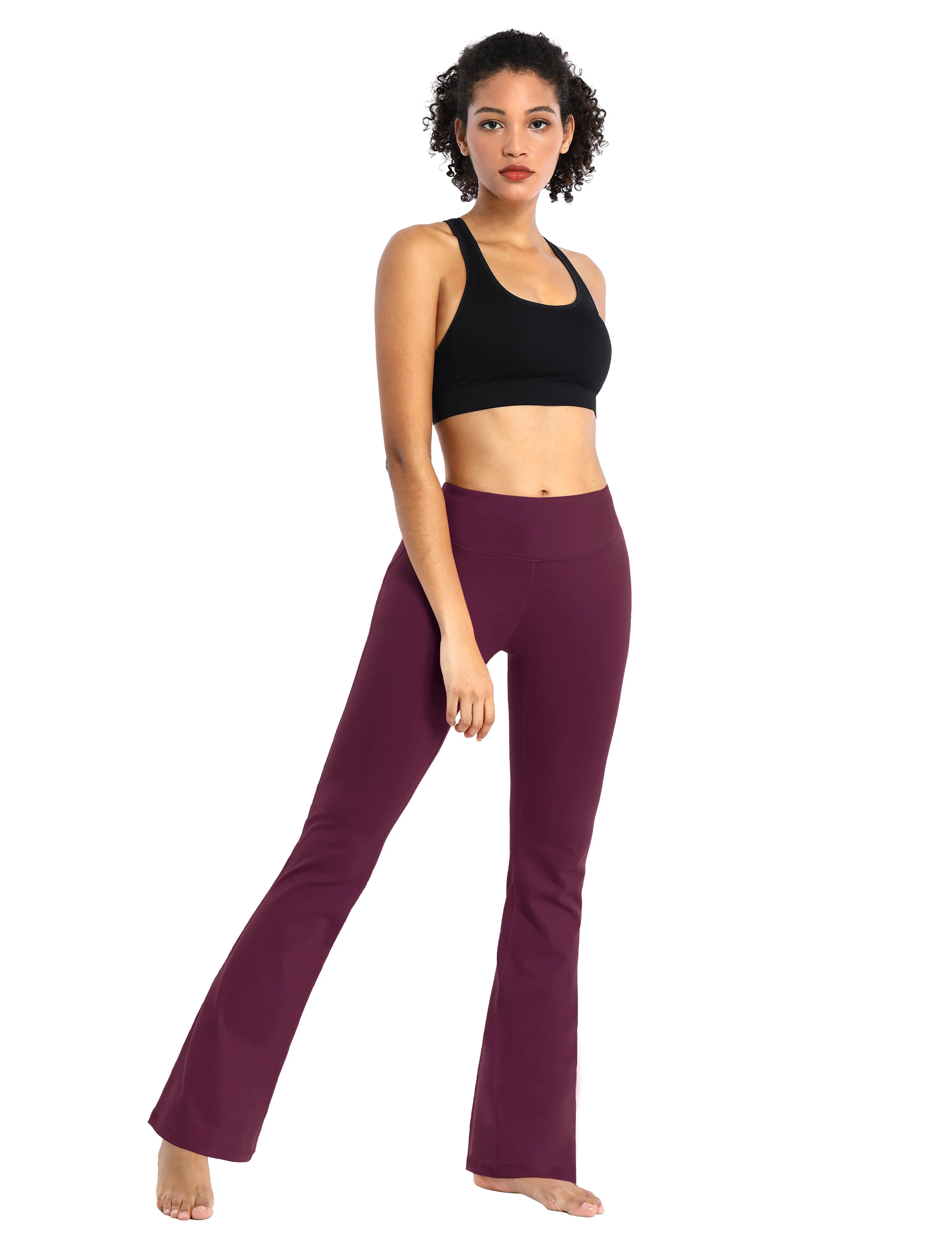 29" 31" 33" 35" Cotton Nylon Bootcut Leggings grapevine_Plus Size