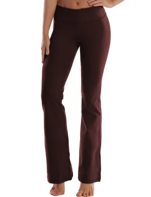 29" 31" 33" 35" Cotton Nylon Bootcut Leggings mahoganymaroon_Plus Size