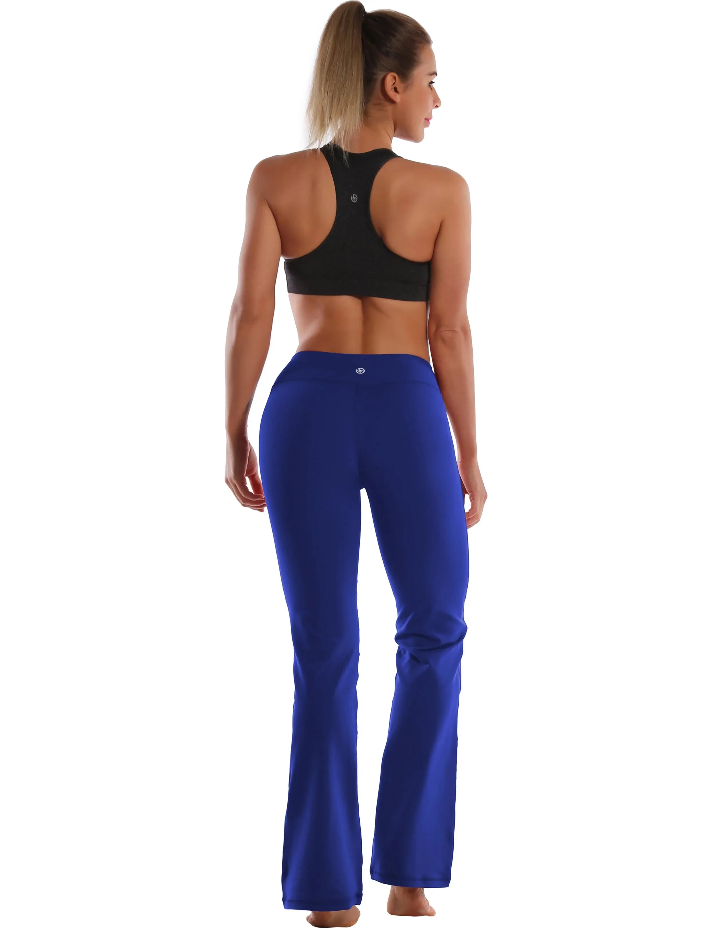 29" 31" 33" 35" Cotton Nylon Bootcut Leggings navy_yogastudio