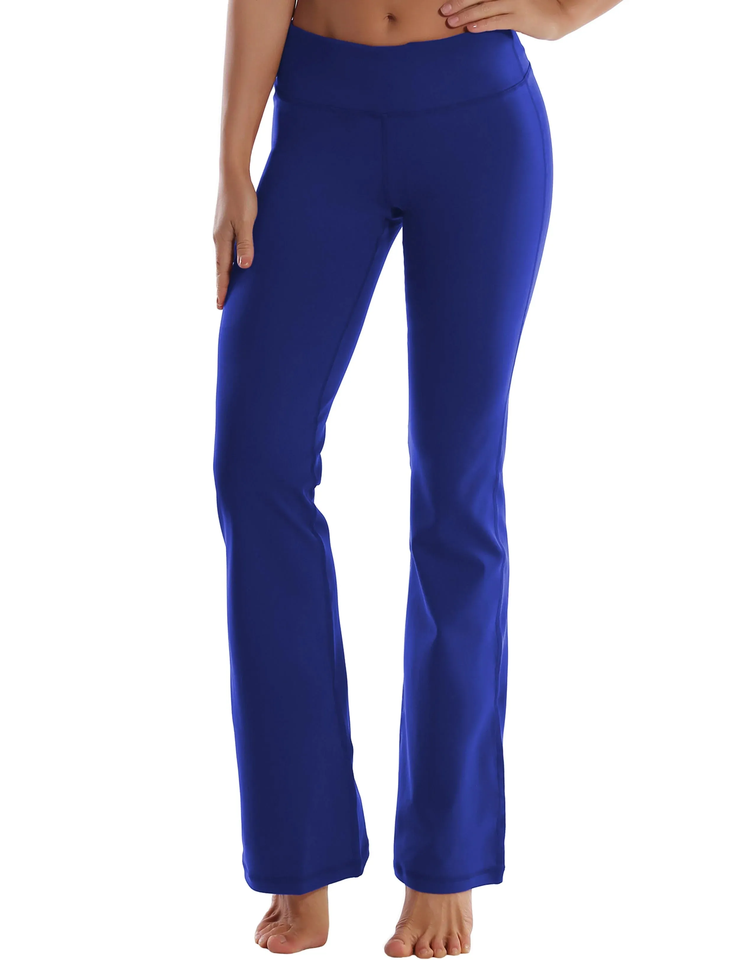 29" 31" 33" 35" Cotton Nylon Bootcut Leggings navy_yogastudio