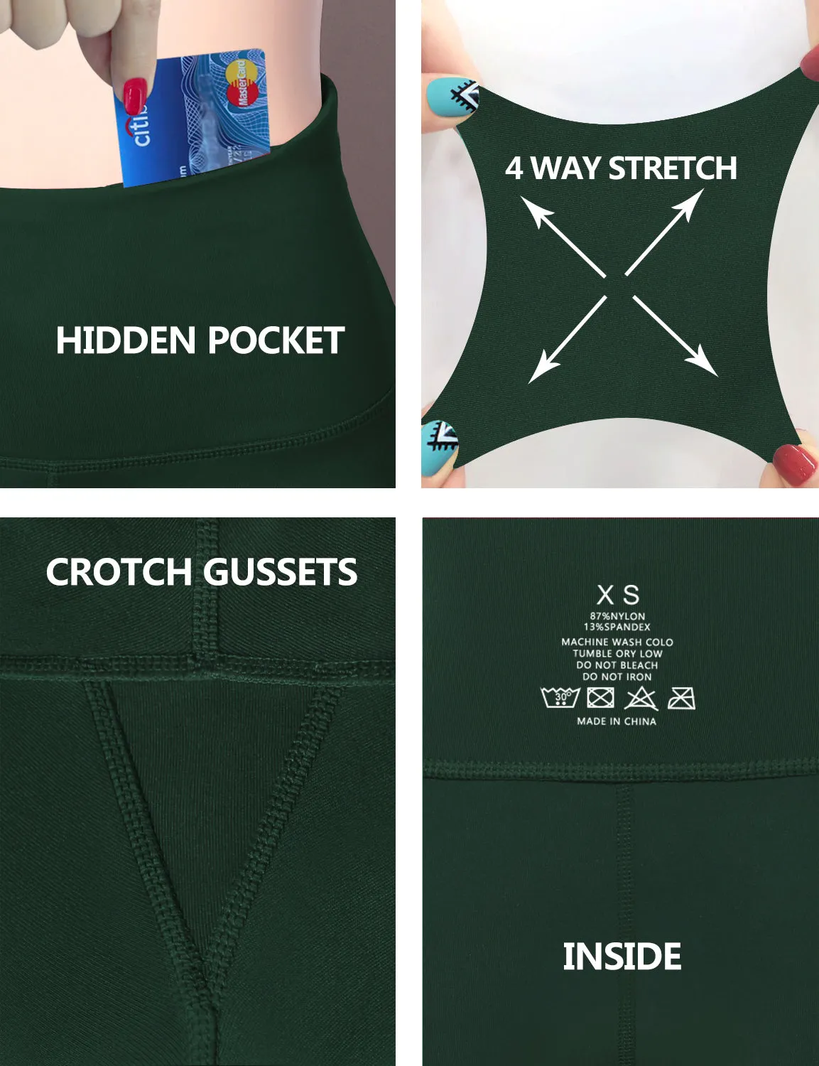 29" 31" 33" 35" Cotton Nylon Bootcut Leggings olivegreen_Plus Size