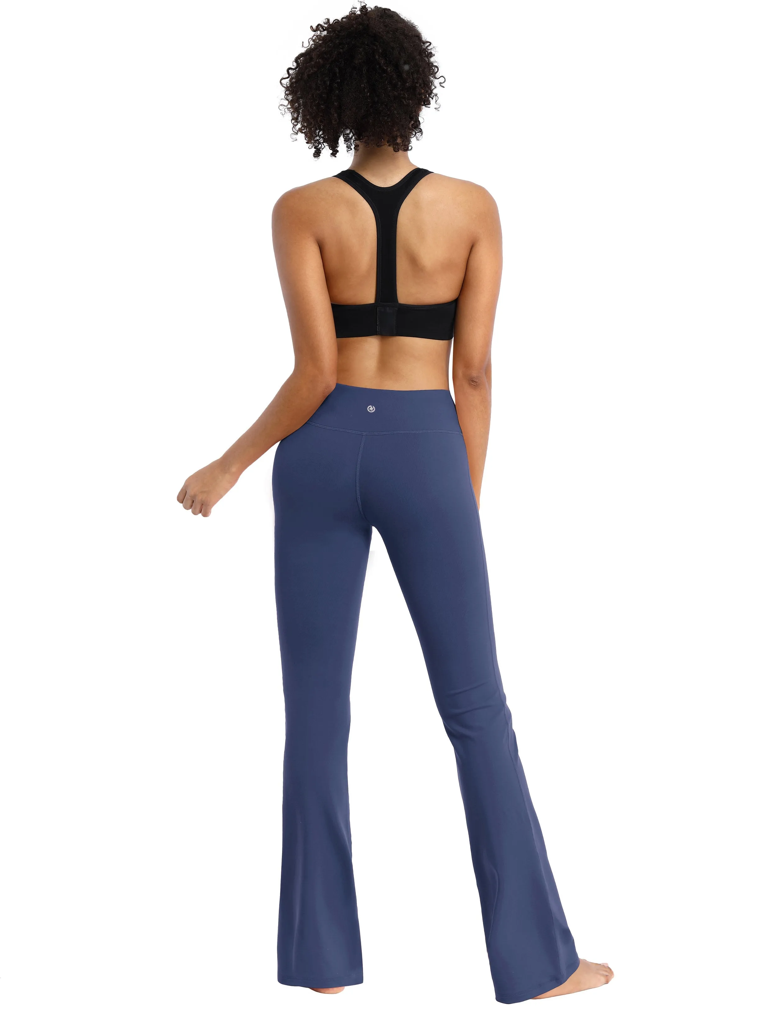 29" 31" 33" 35" Cotton Nylon Bootcut Leggings purplishblue_Tall Size