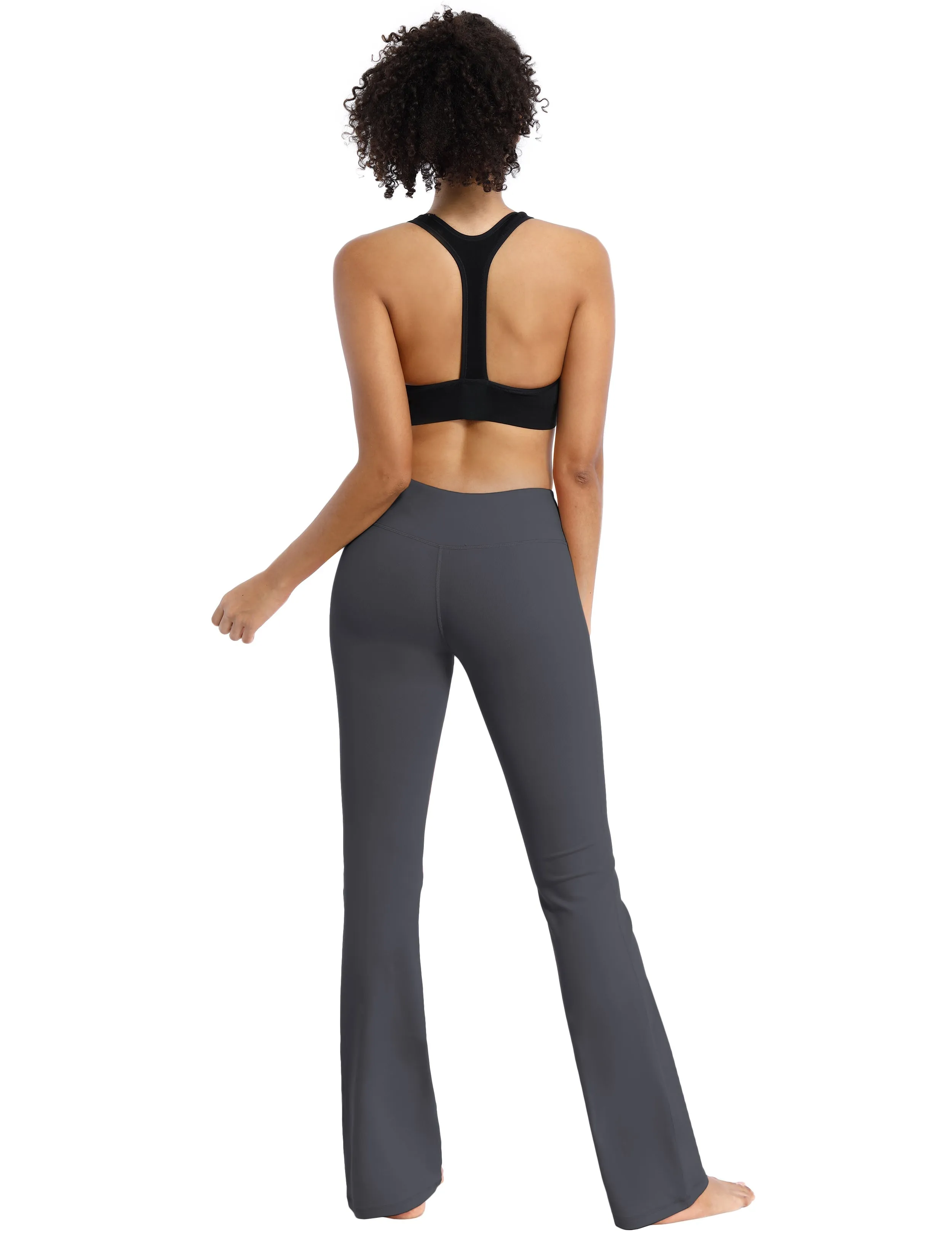 29" 31" 33" 35" Cotton Nylon Bootcut Leggings shadowcharcoal_Tall Size