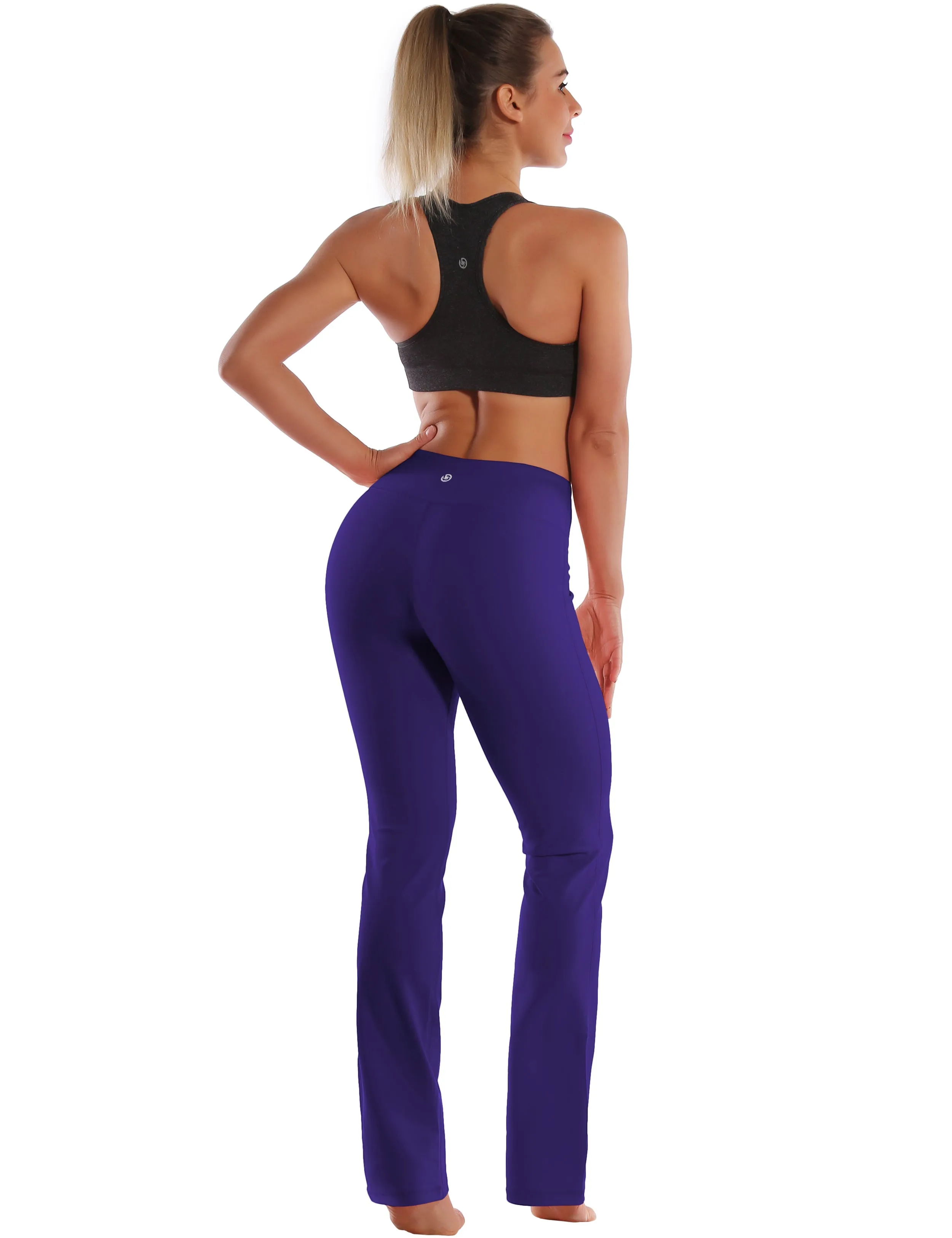 29" 31" 33" 35" Straight Leg Leggings darkpurple_Plus Size
