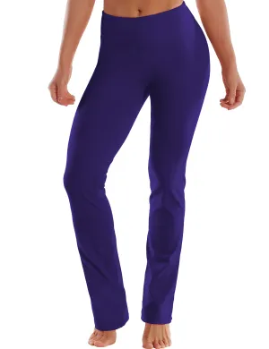 29" 31" 33" 35" Straight Leg Leggings darkpurple_Plus Size