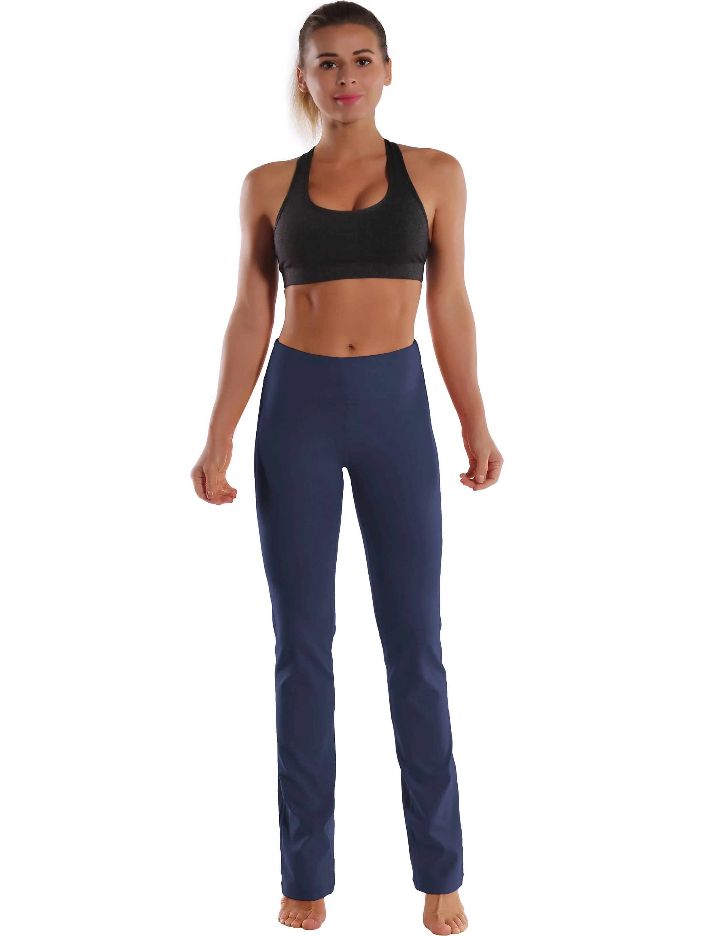 29" 31" 33" 35" Straight Leg Leggings graynavy_yogastudio