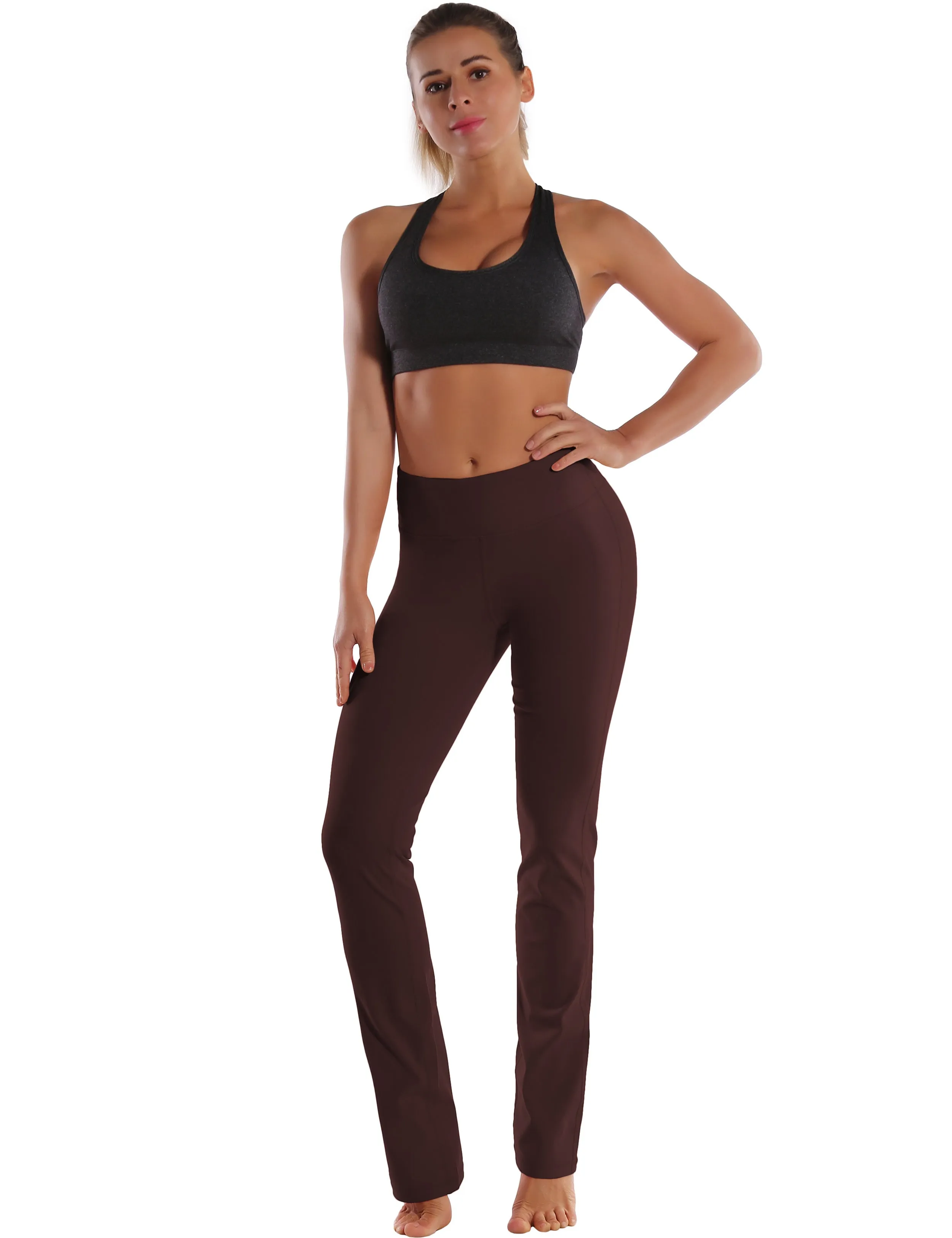 29" 31" 33" 35" Straight Leg Leggings mahoganymaroon_Plus Size