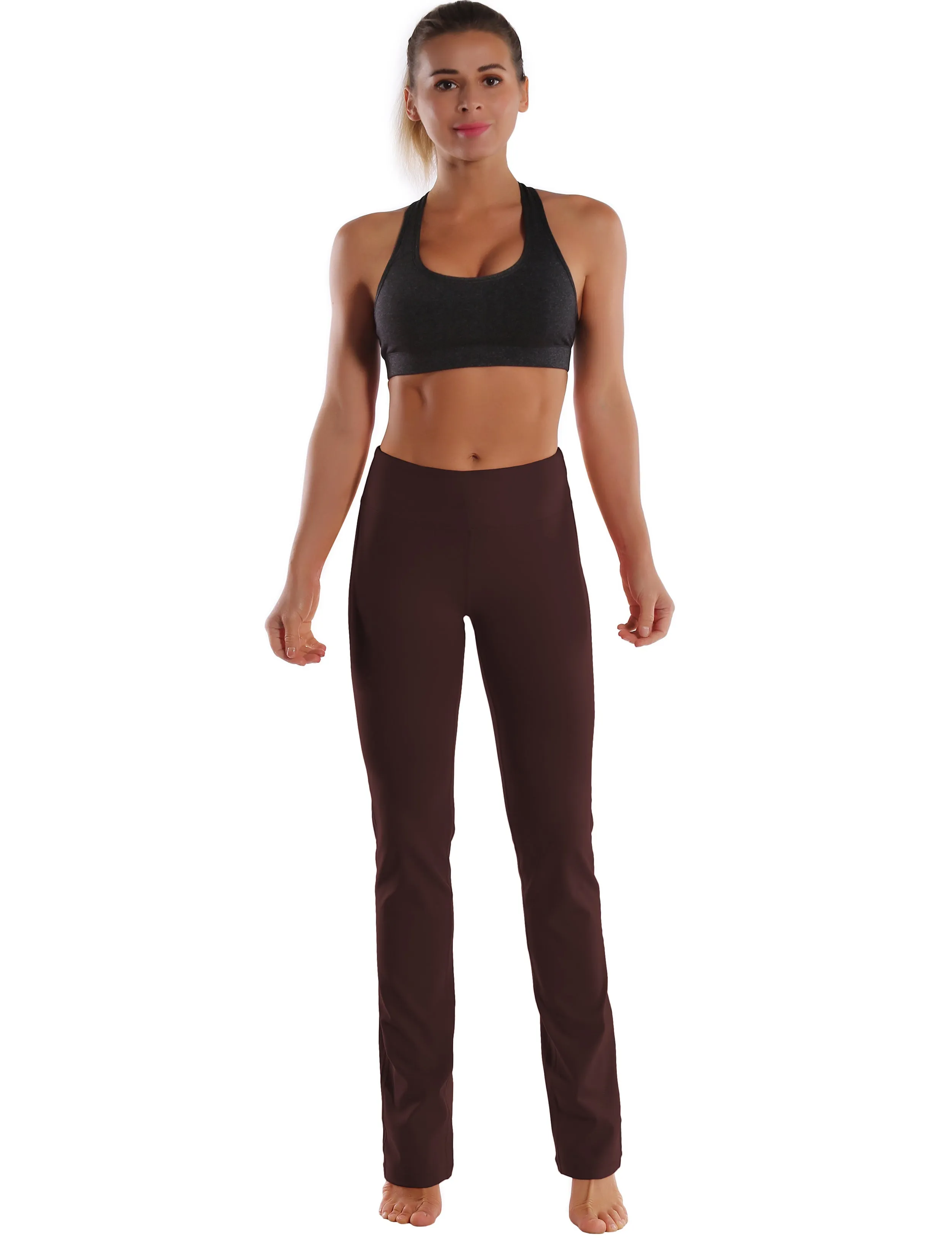 29" 31" 33" 35" Straight Leg Leggings mahoganymaroon_Plus Size