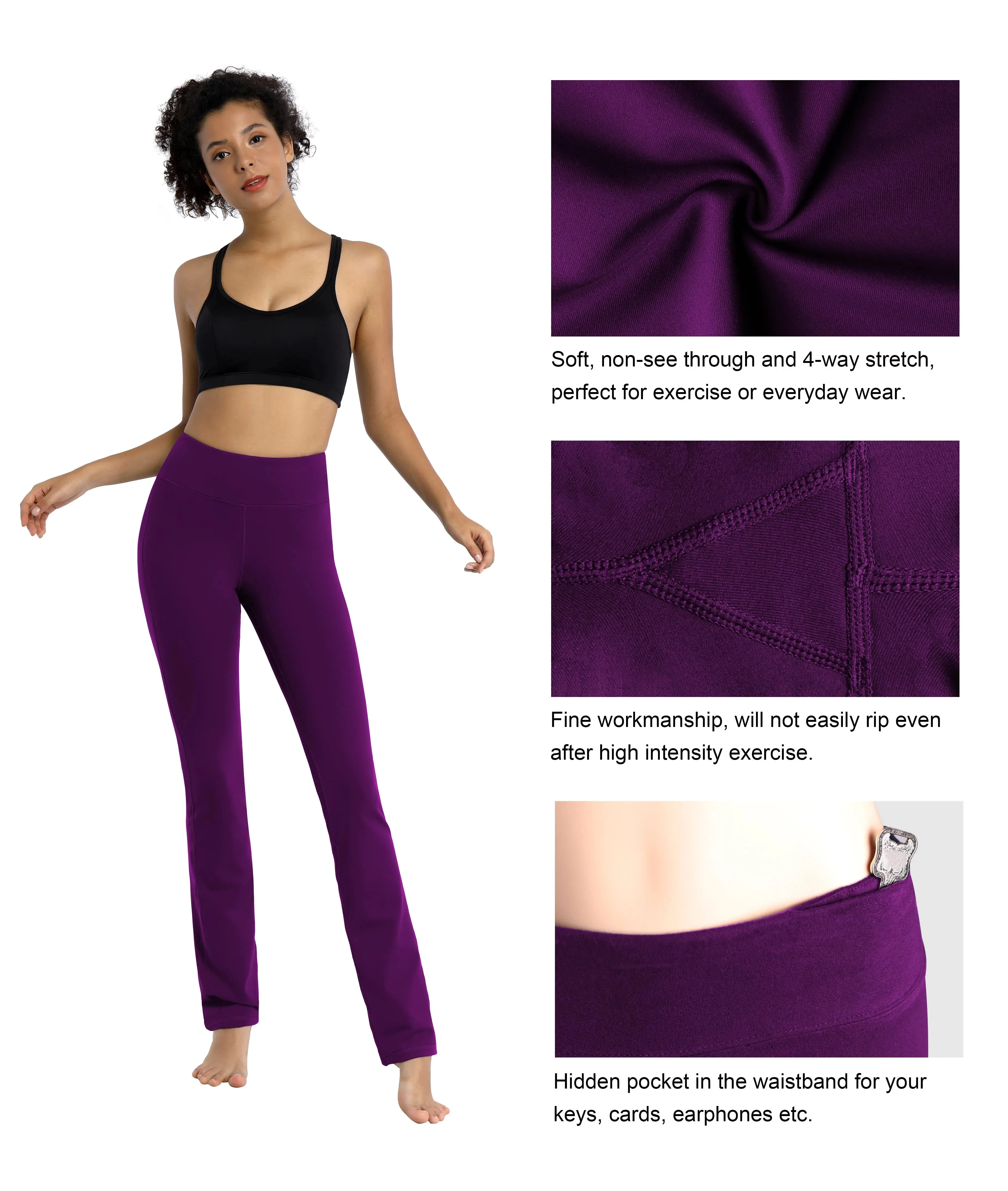 29" 31" 33" 35" Straight Leg Leggings plum_yogastudio