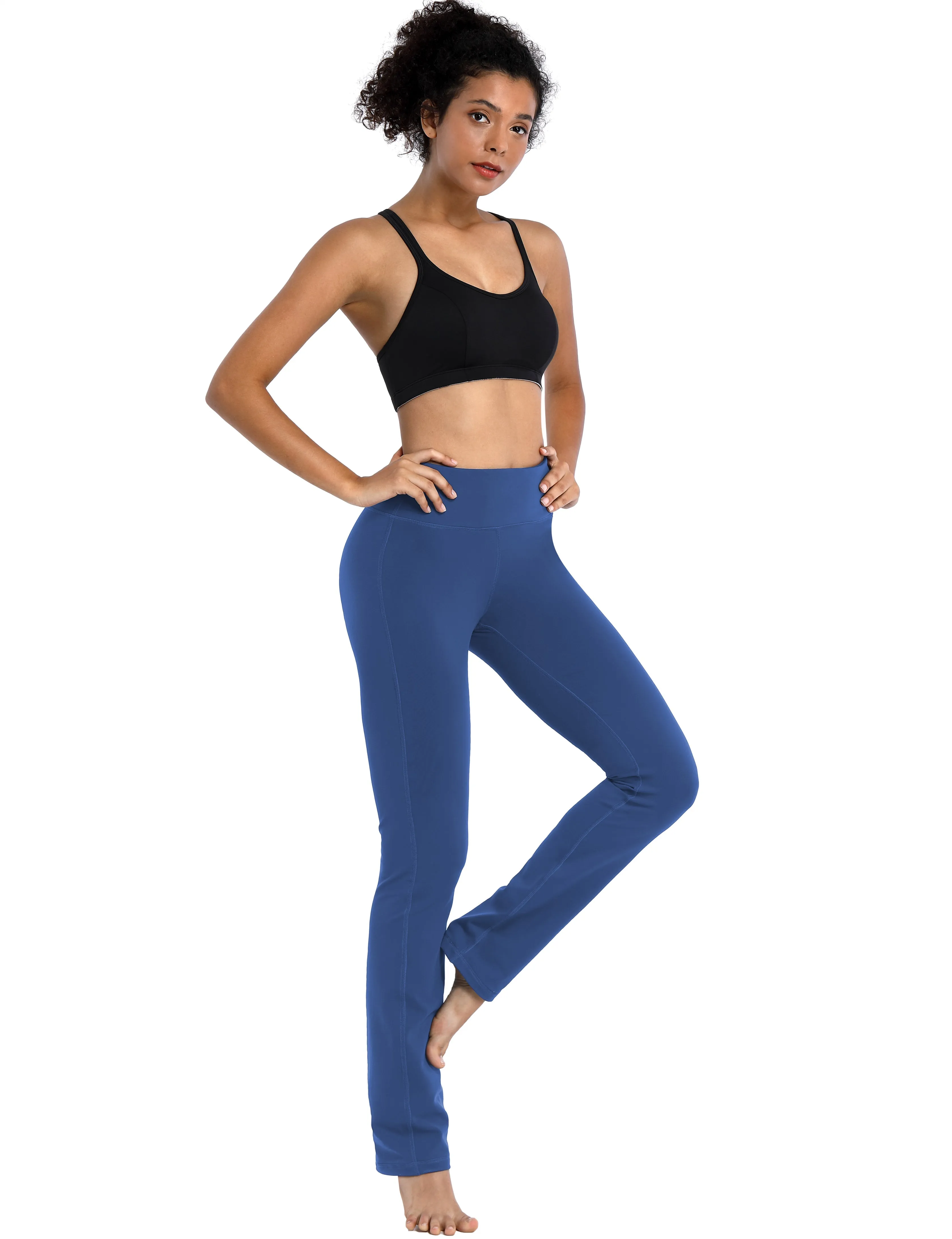 29" 31" 33" 35" Straight Leg Leggings purplishblue_Jogging