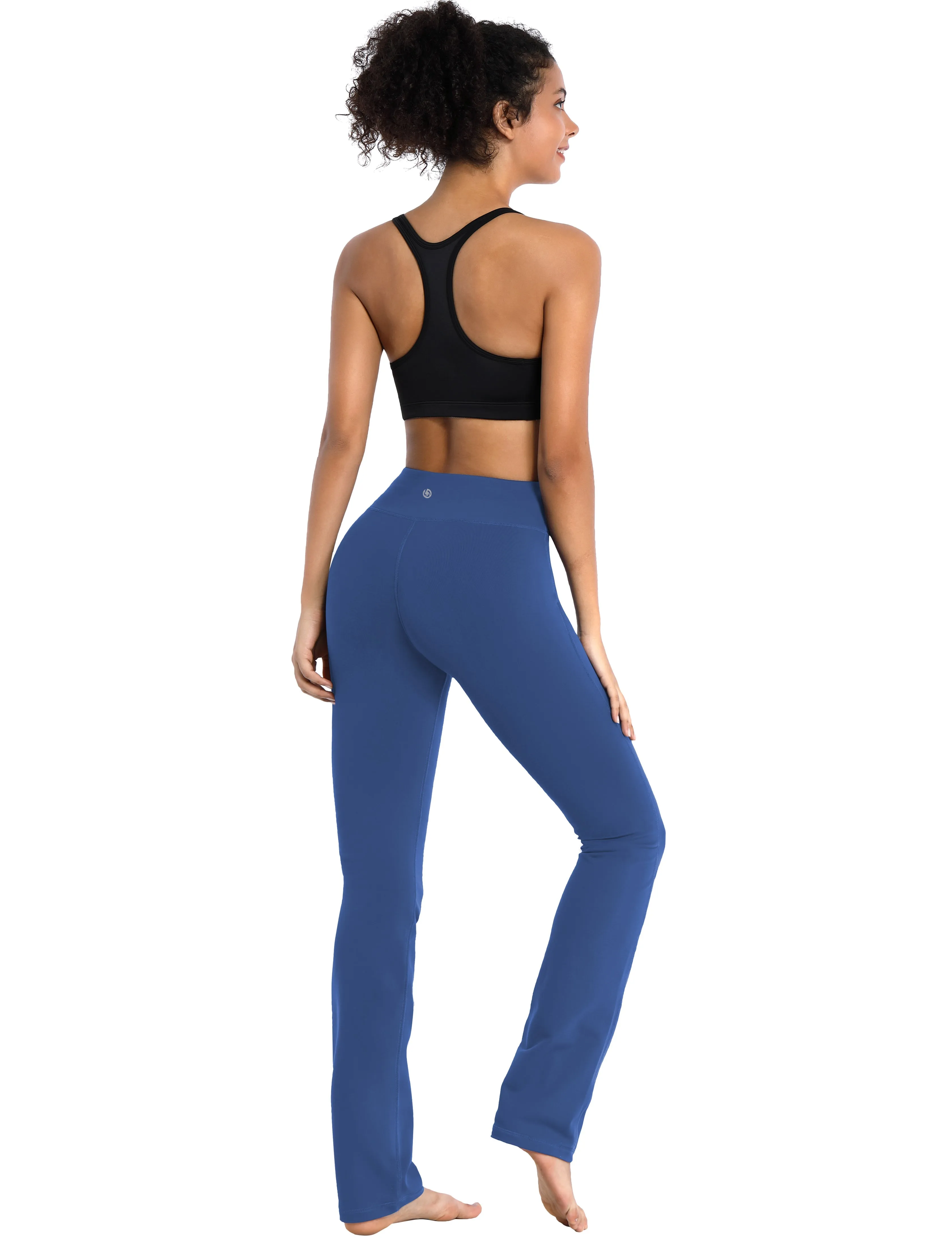 29" 31" 33" 35" Straight Leg Leggings purplishblue_Plus Size
