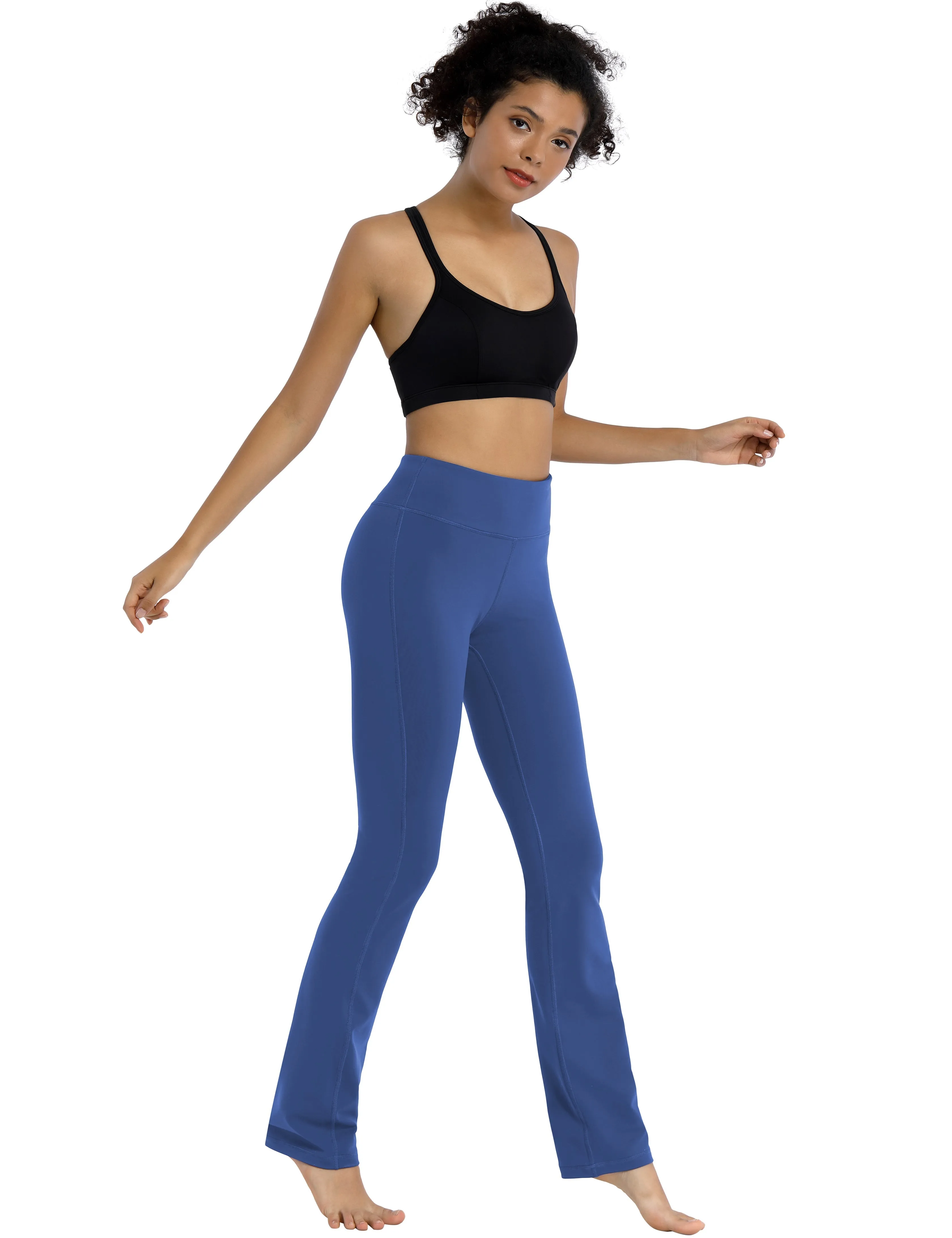29" 31" 33" 35" Straight Leg Leggings purplishblue_Plus Size