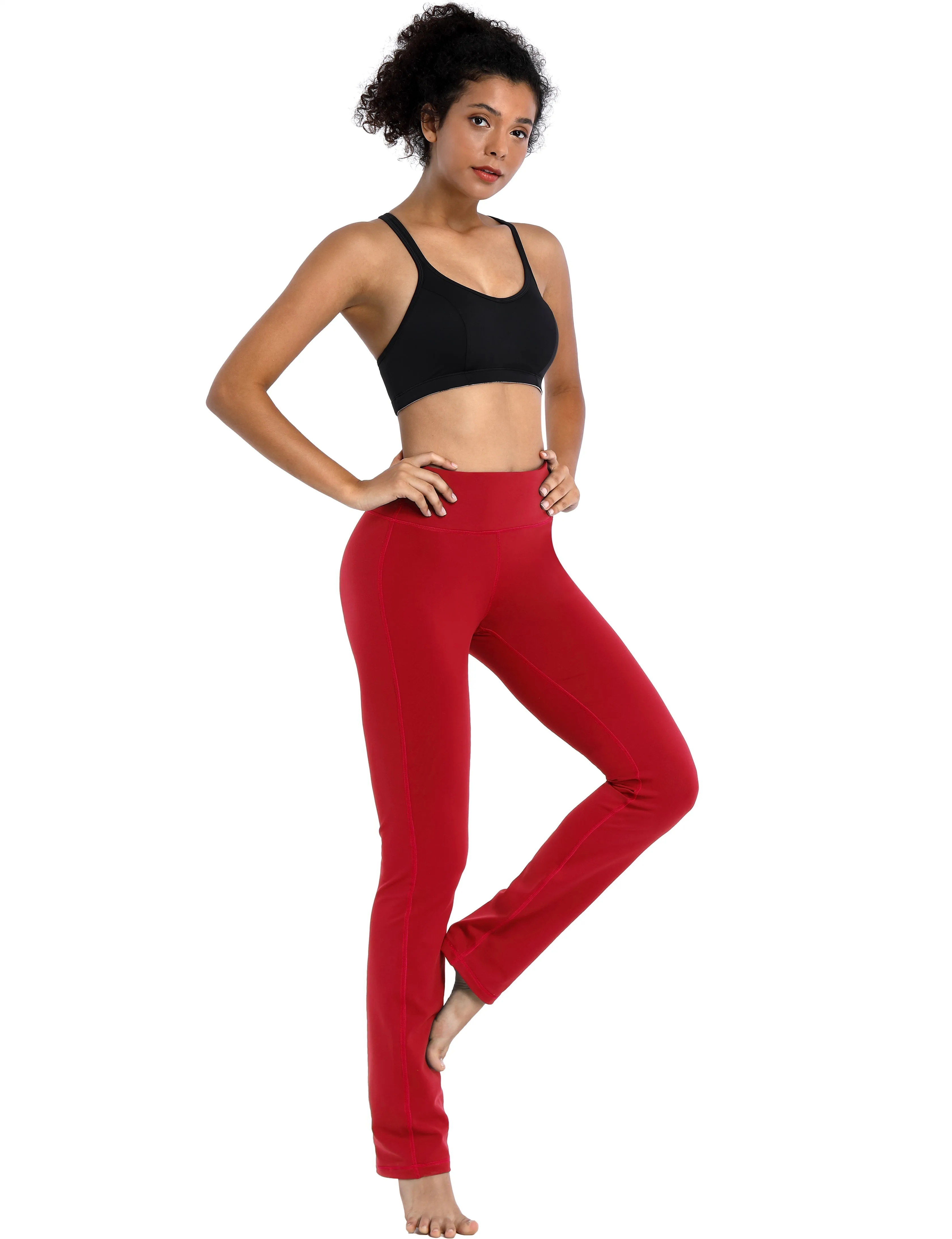 29" 31" 33" 35" Straight Leg Leggings scarlet_Tall Size