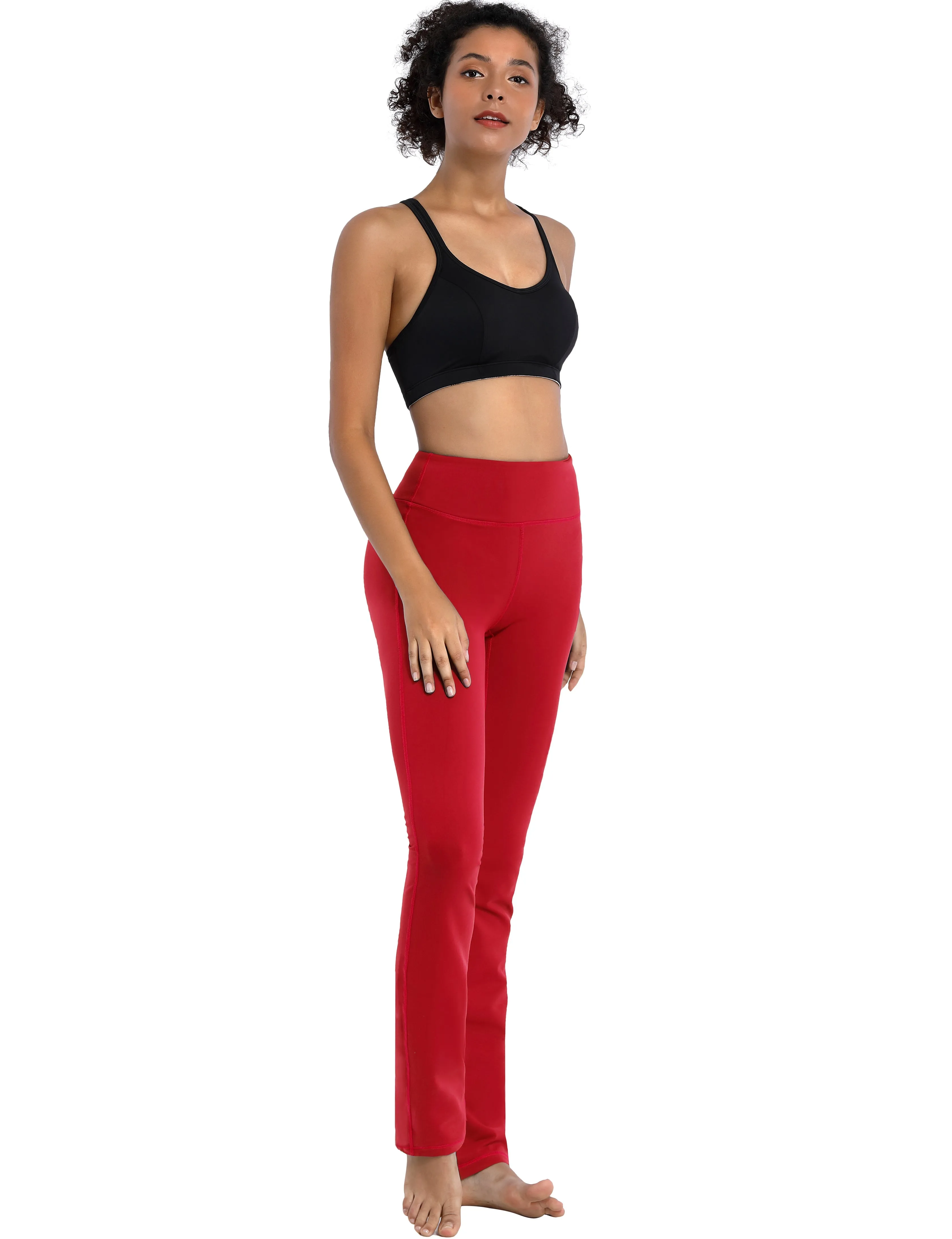 29" 31" 33" 35" Straight Leg Leggings scarlet_Tall Size