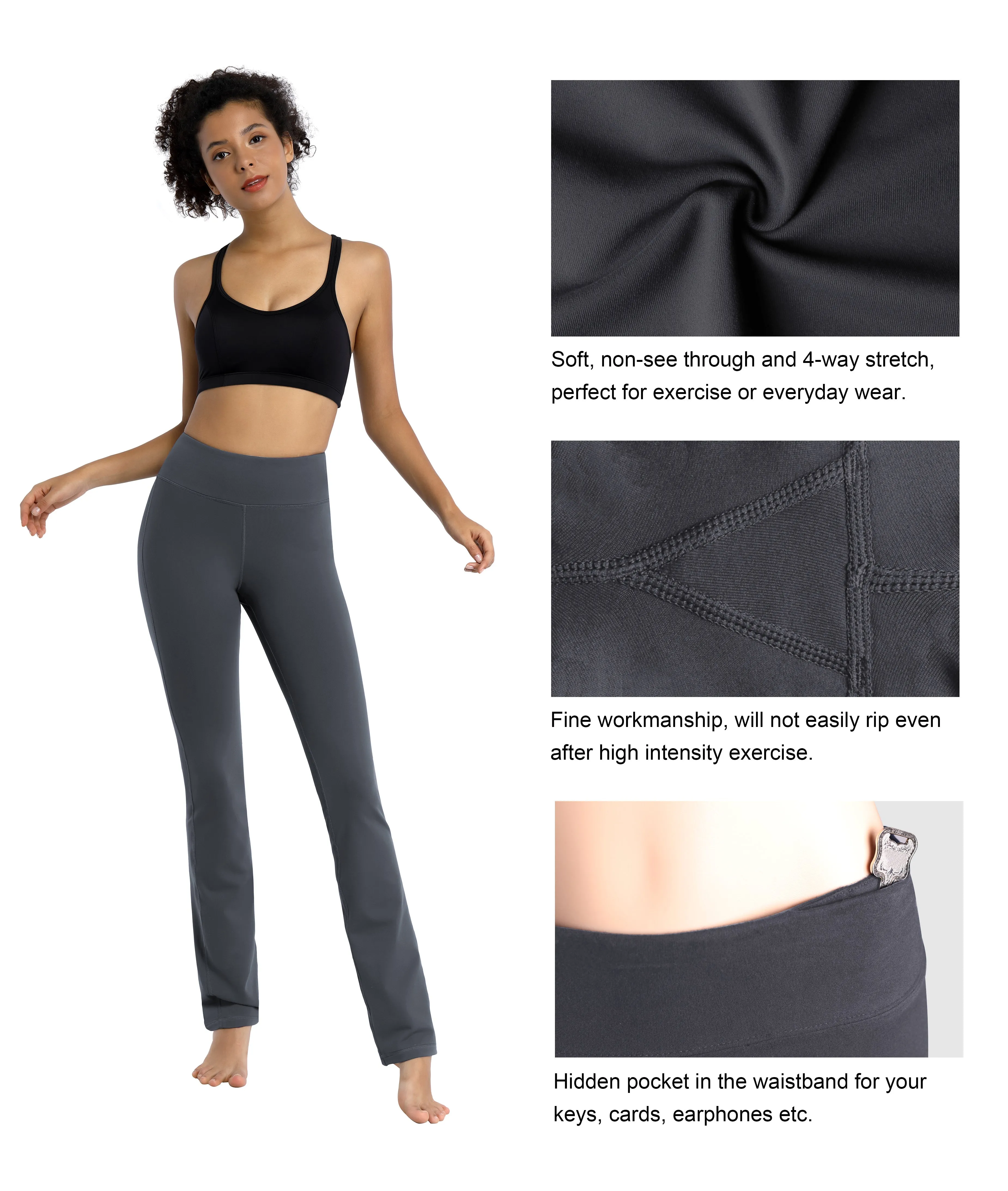 29" 31" 33" 35" Straight Leg Leggings shadowcharcoal_Tall Size