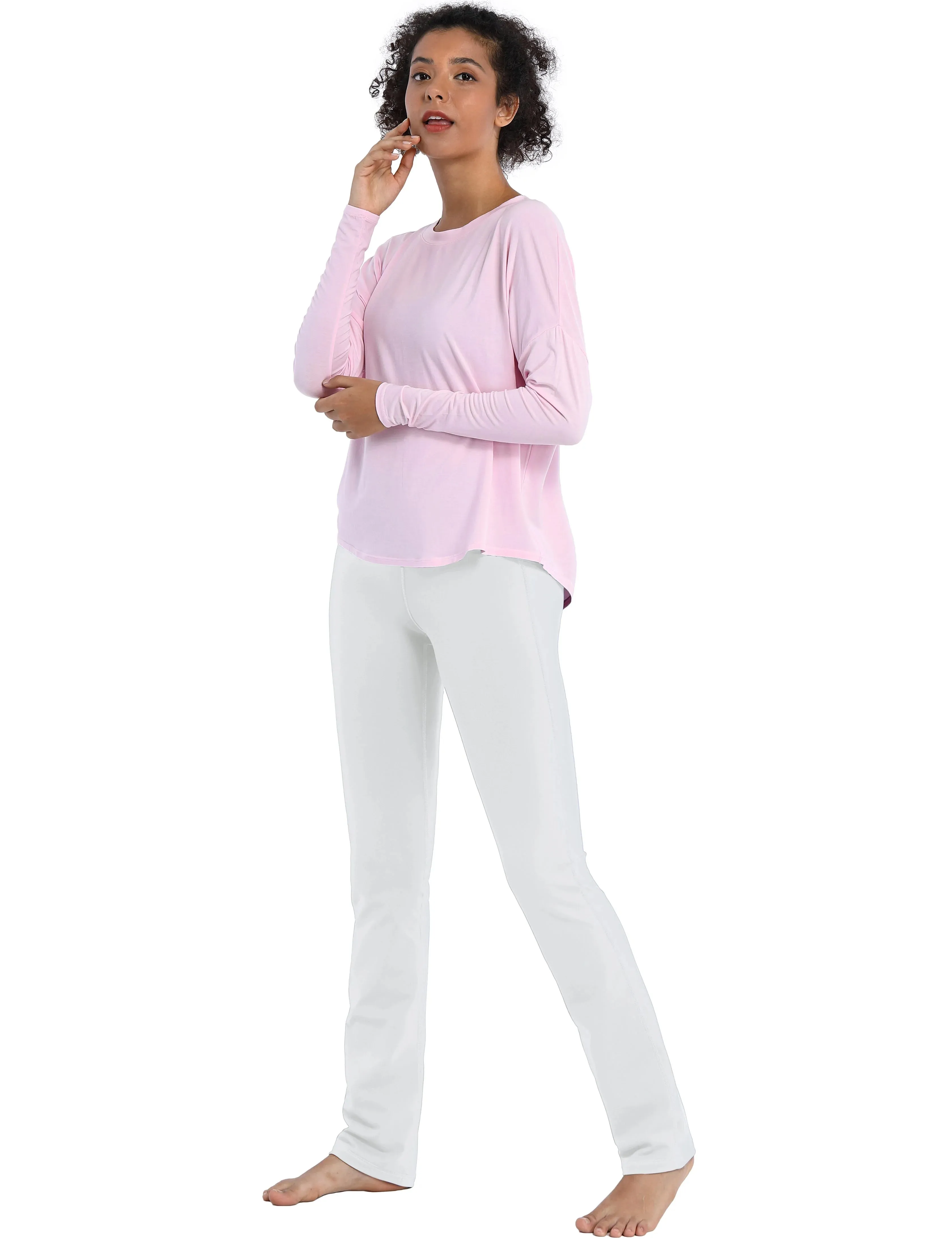 29" 31" 33" 35" Straight Leg Leggings white_yogastudio