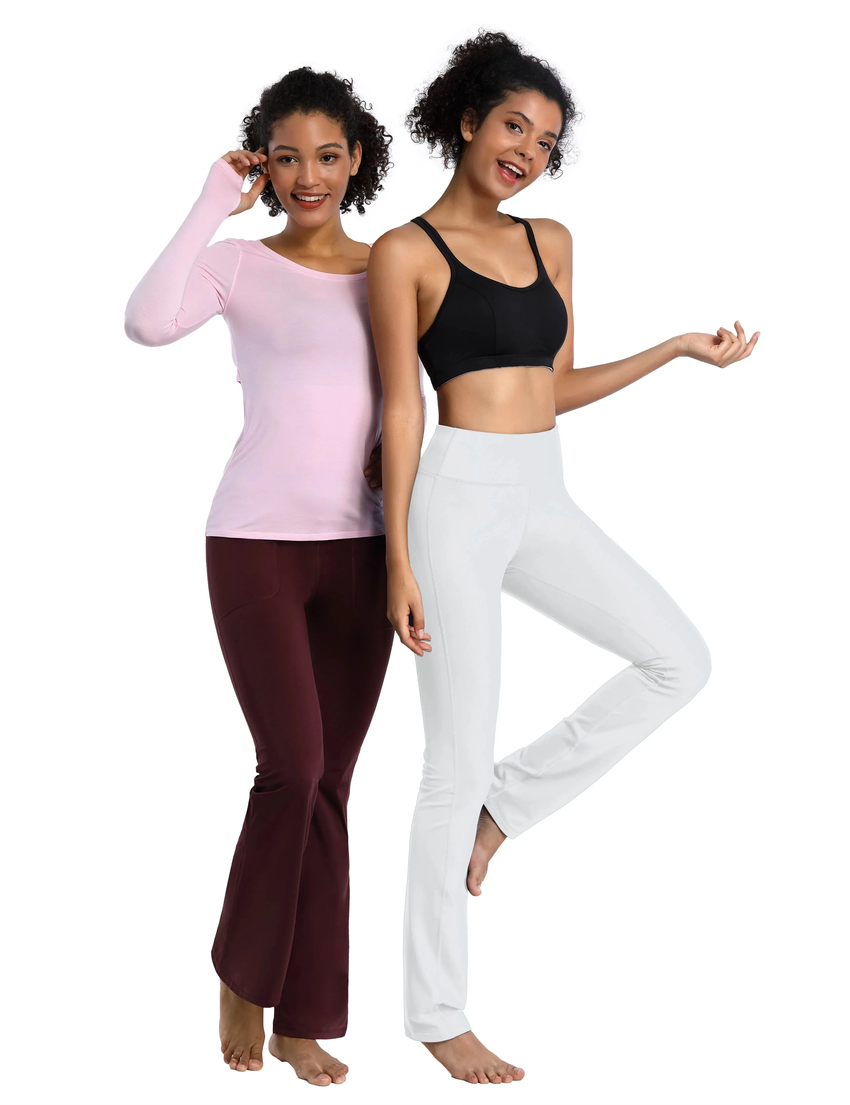 29" 31" 33" 35" Straight Leg Leggings white_yogastudio