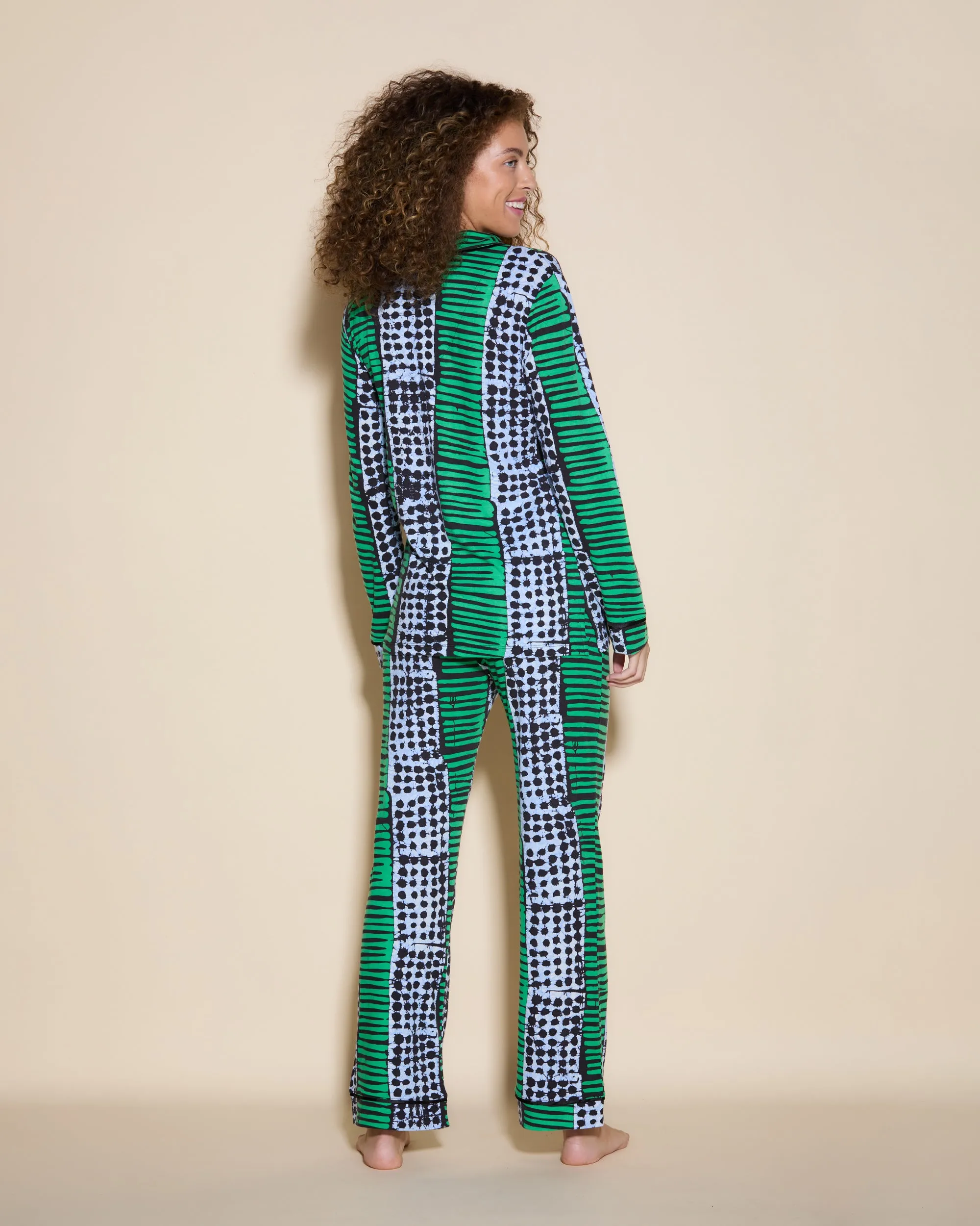 3 Pockets Long Sleeve Top & Pant Pajama Set