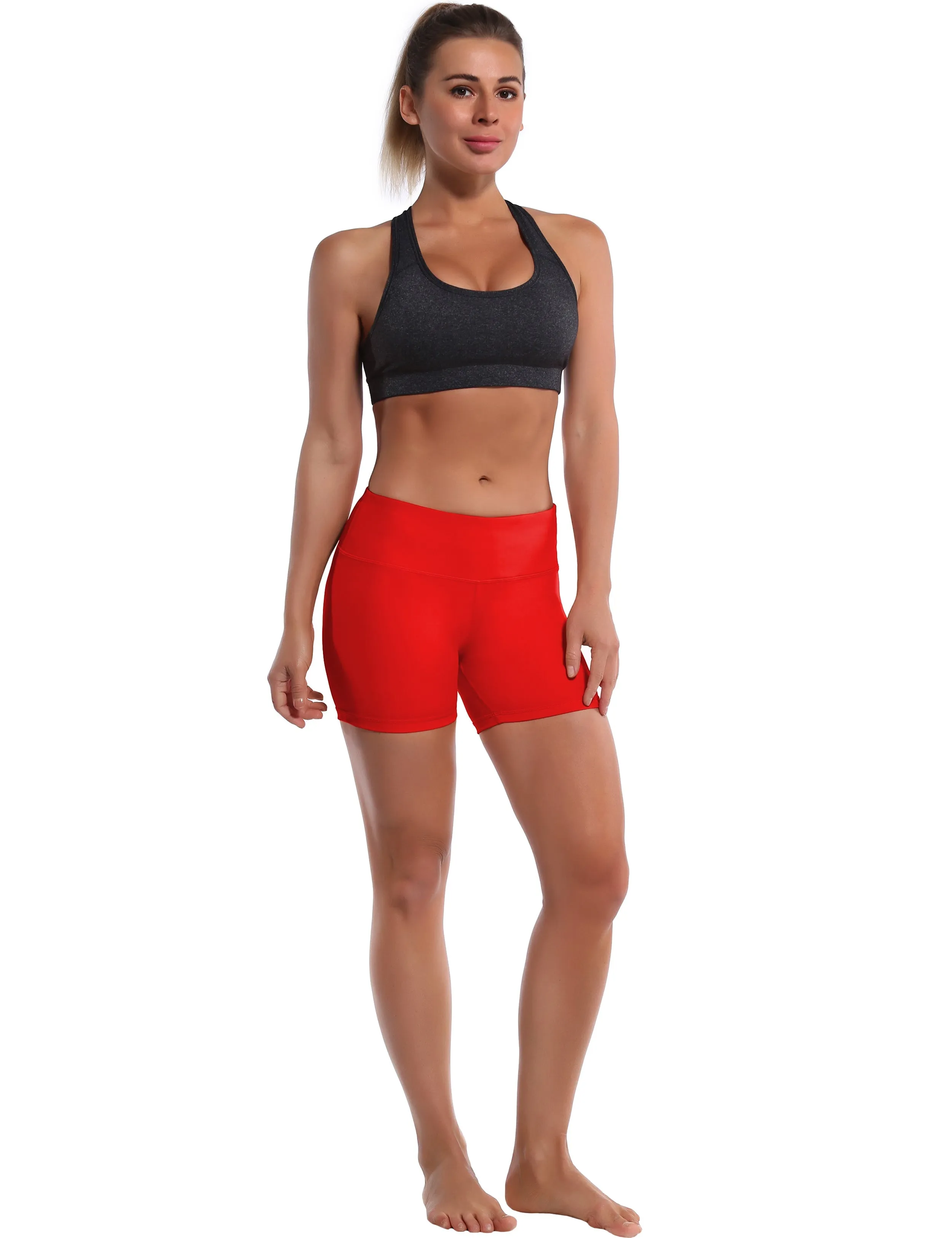 4" yogastudio Shorts scarlet_yogastudio