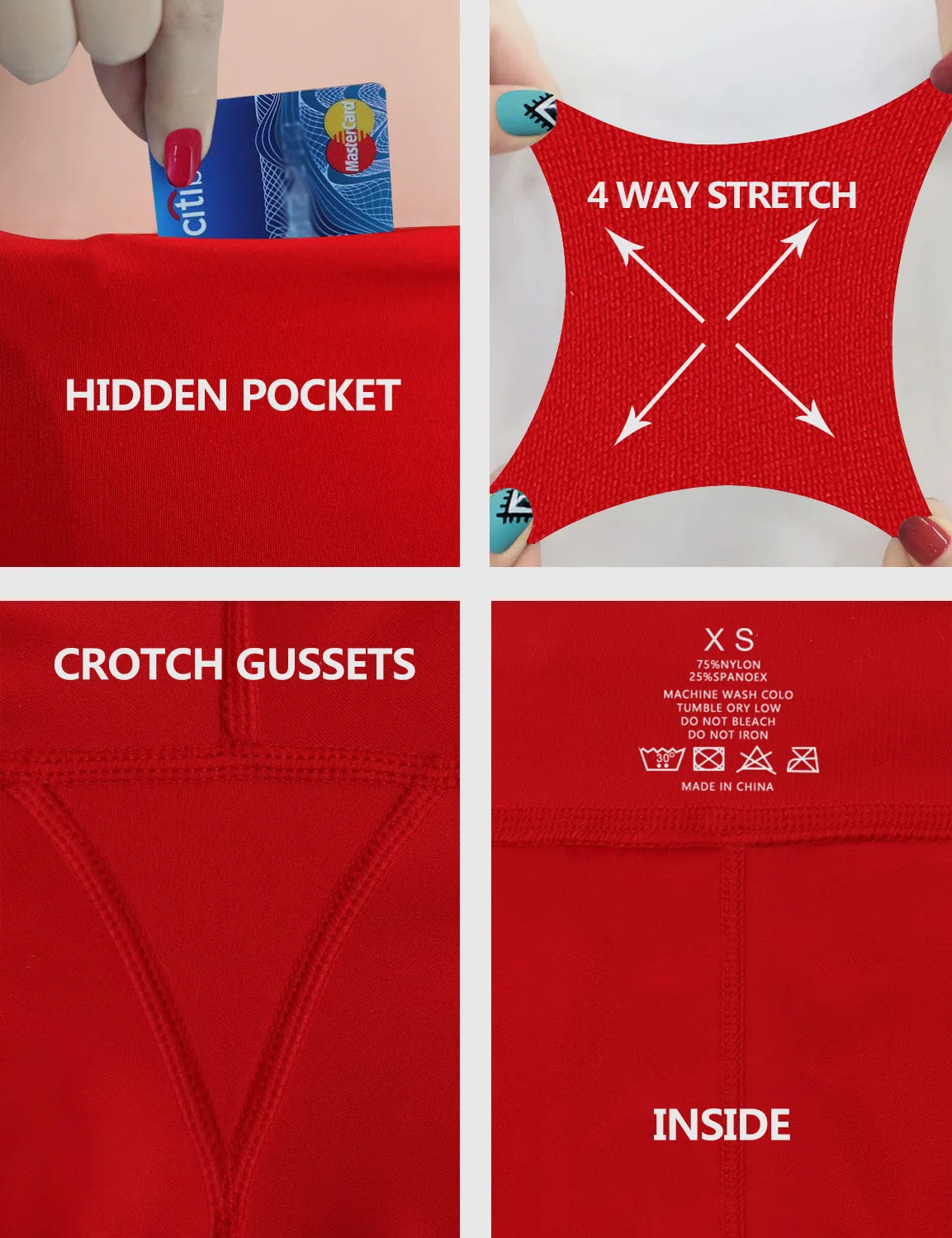 4" yogastudio Shorts scarlet_yogastudio