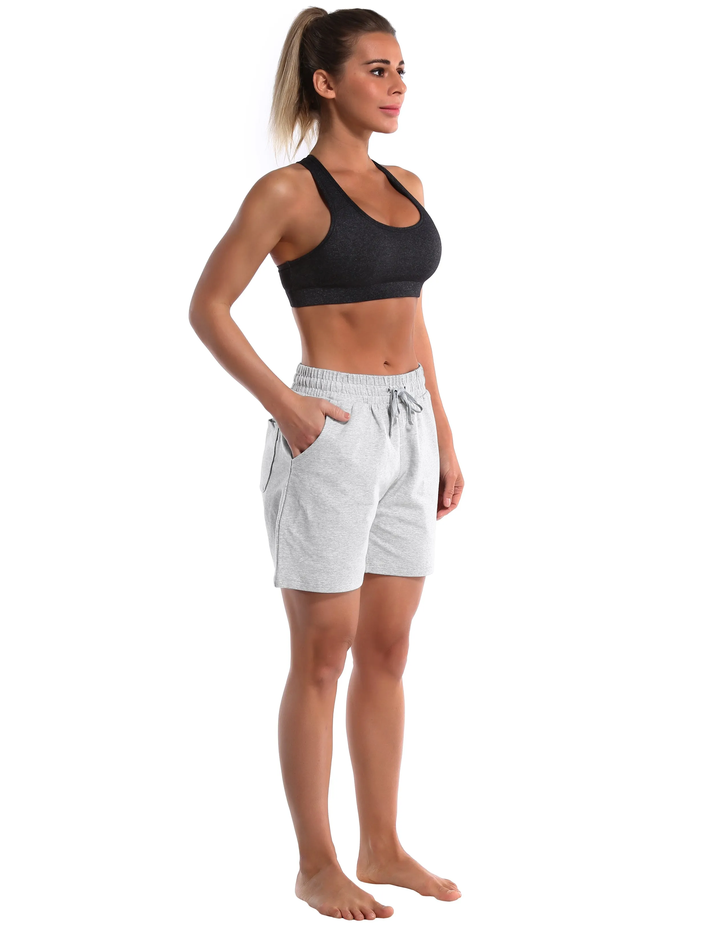5" Joggers Shorts heathergray_Pilates
