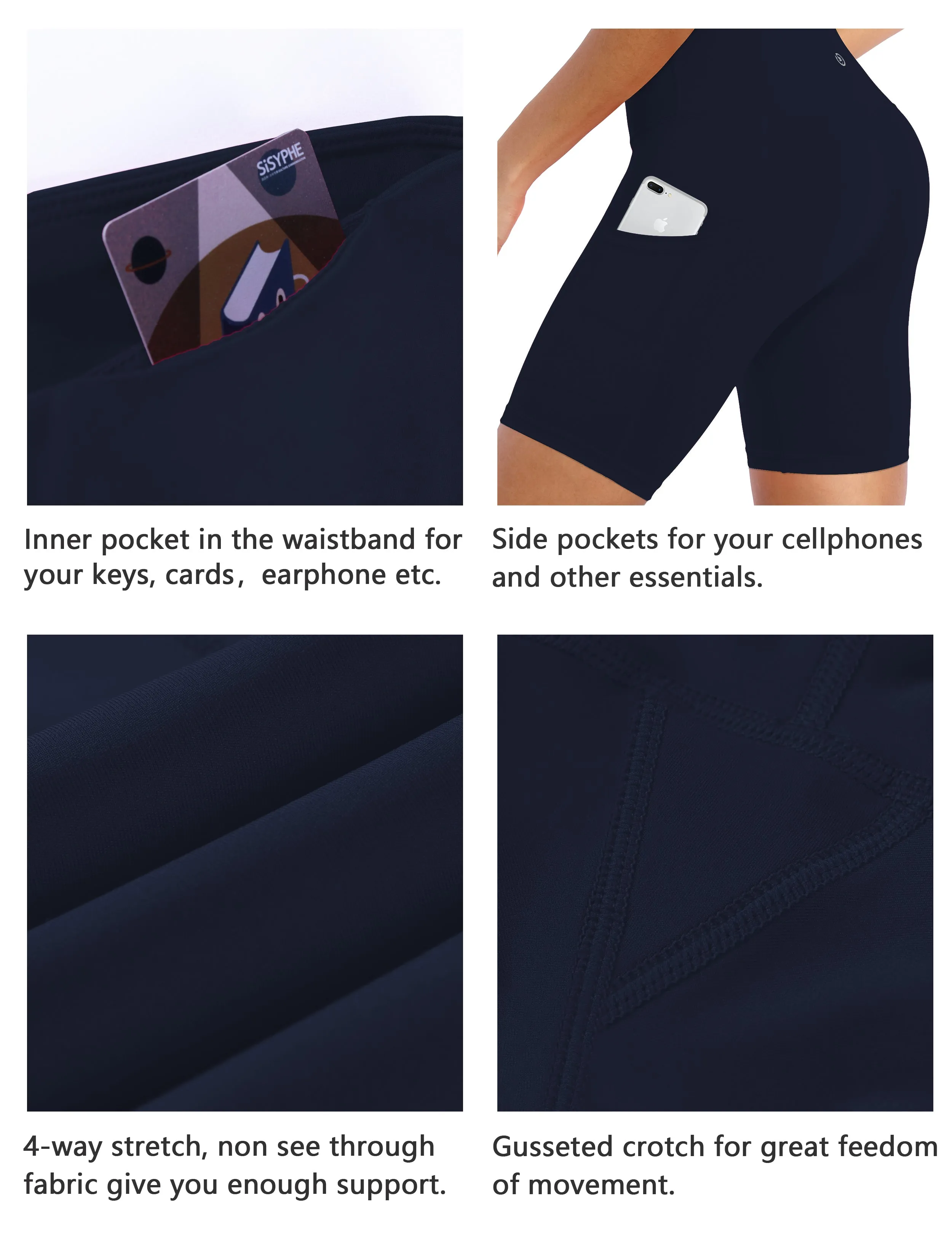 8" Side Pockets Golf Shorts darknavy_Golf